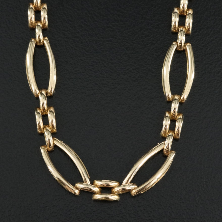 Italian 14K Fancy Link Necklace