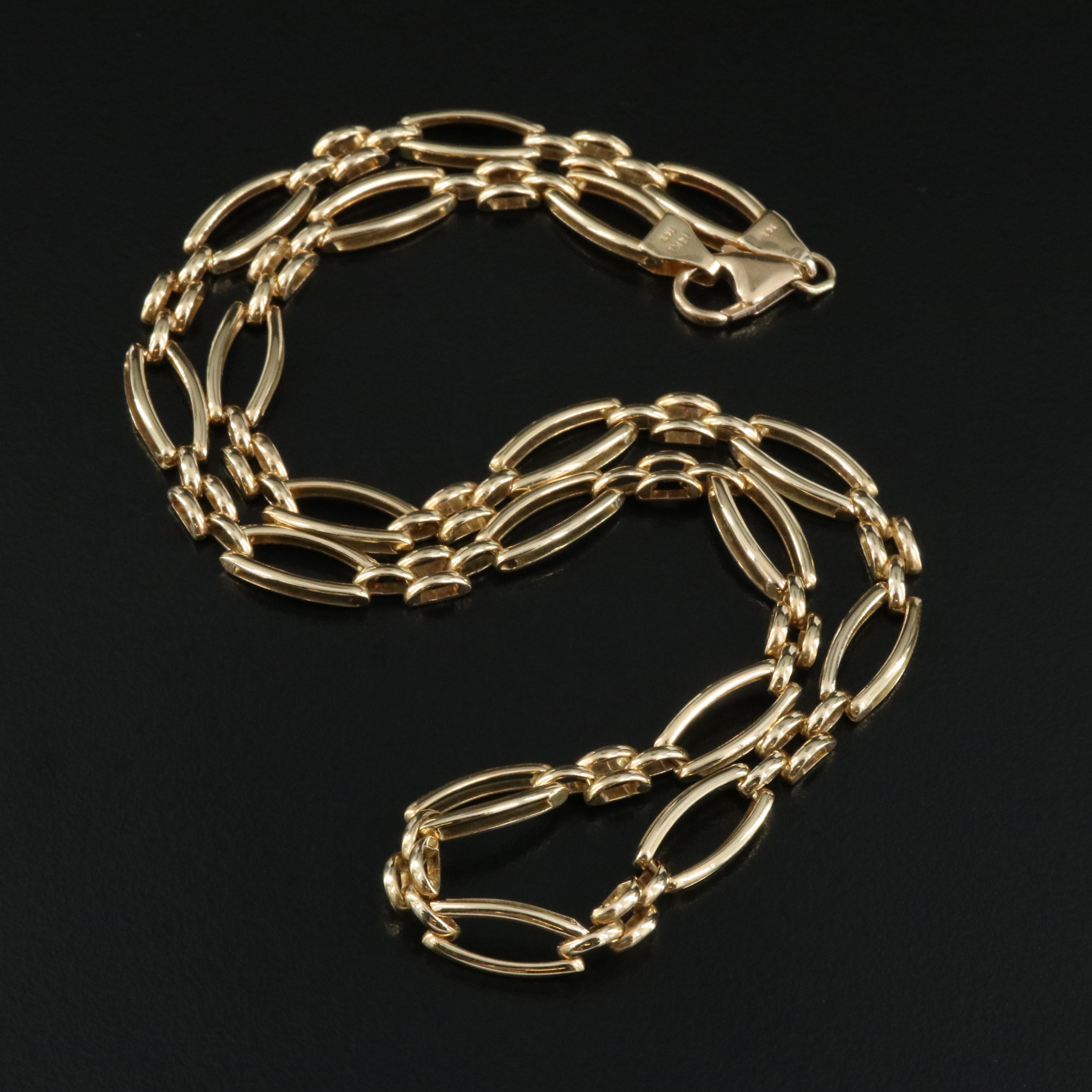 Italian 14K Fancy Link Necklace