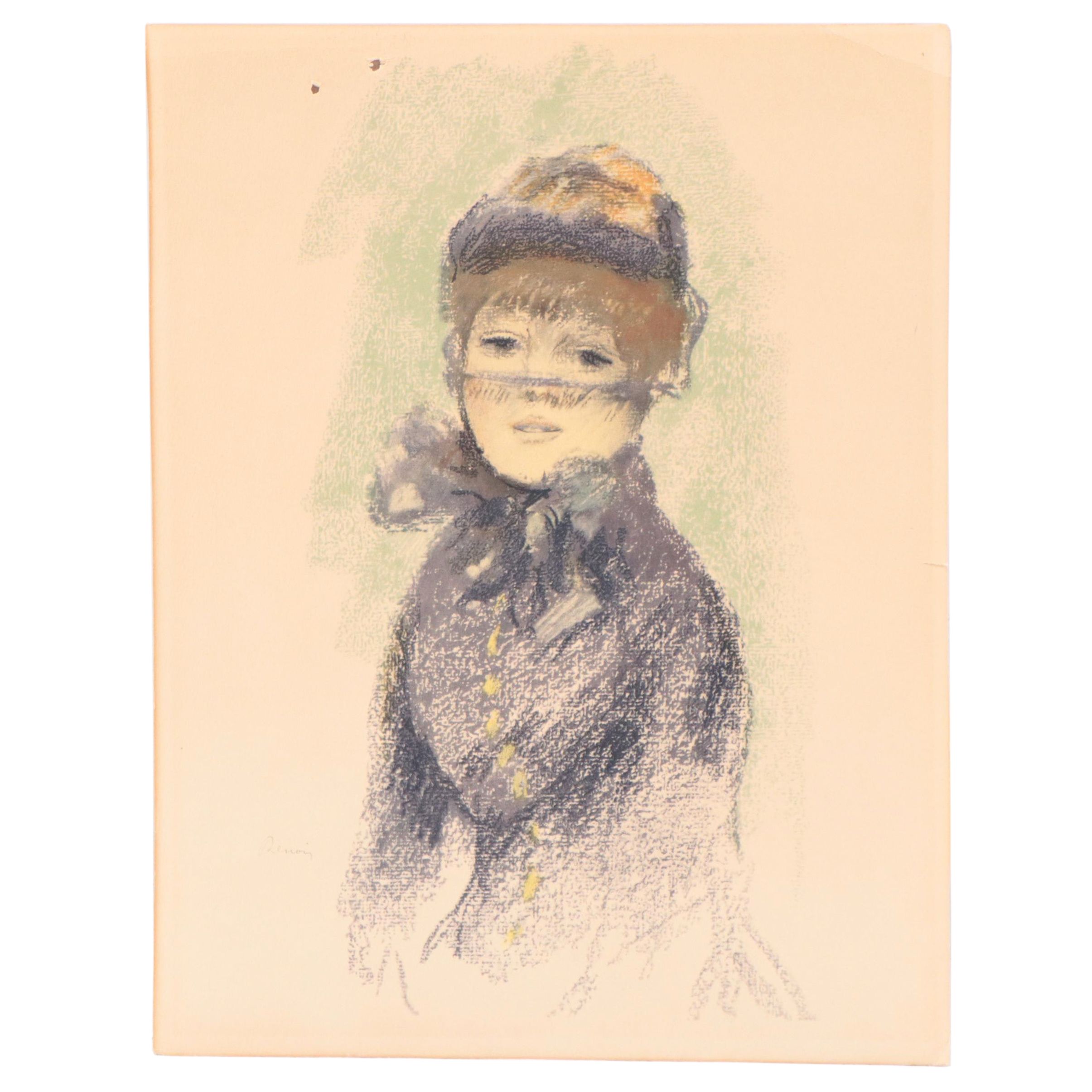 Halftone After Pierre-Auguste Renoir "Young Woman With A Veil"