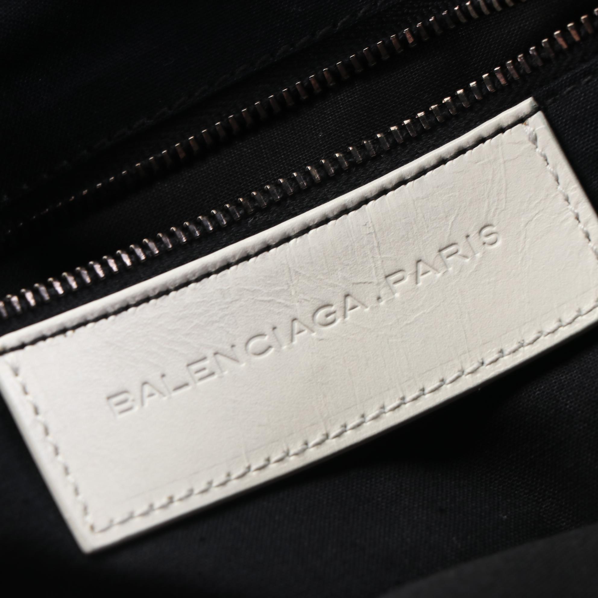 Balenciaga Perforated Hook Tote in Praline Agneau Leather