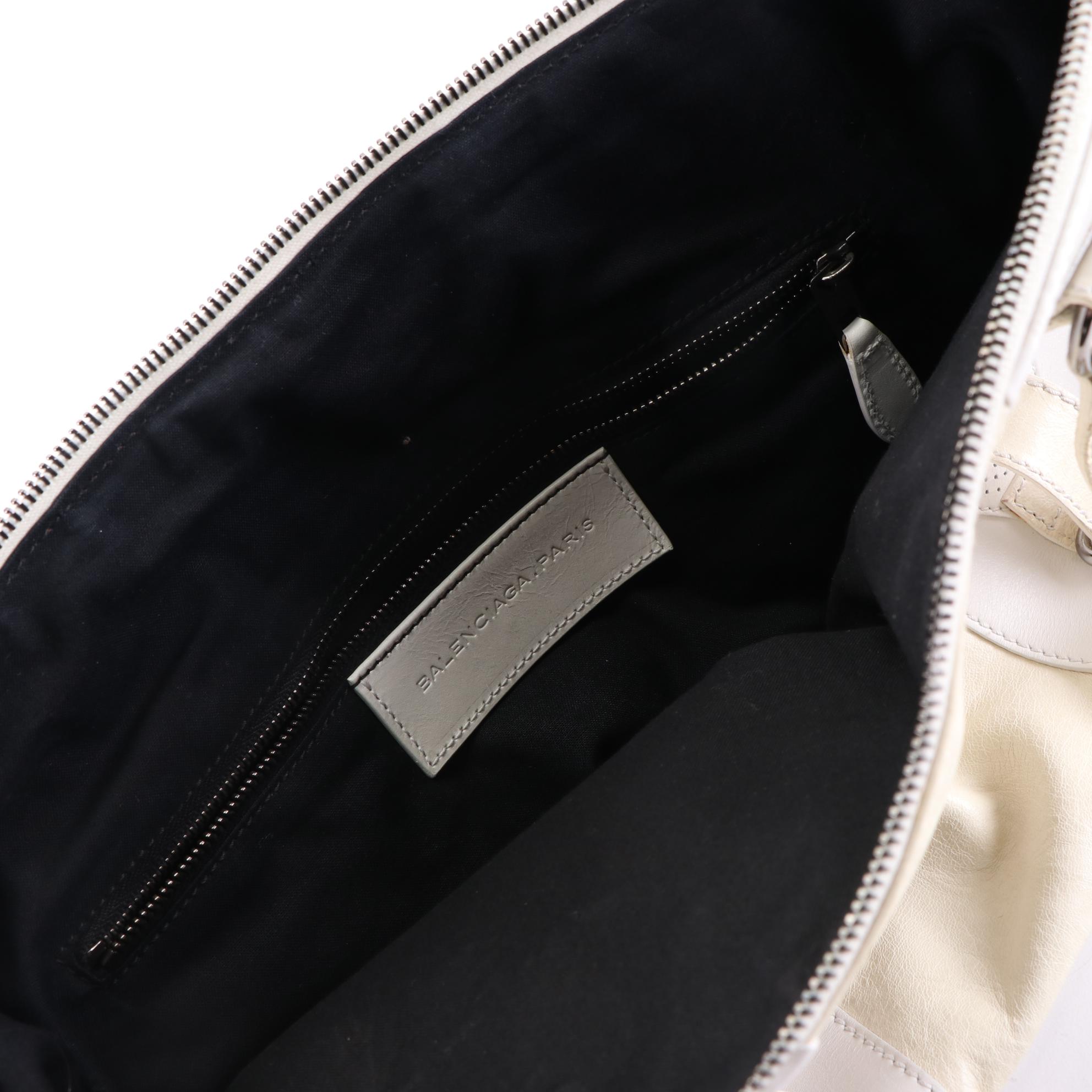 Balenciaga Perforated Hook Tote in Praline Agneau Leather