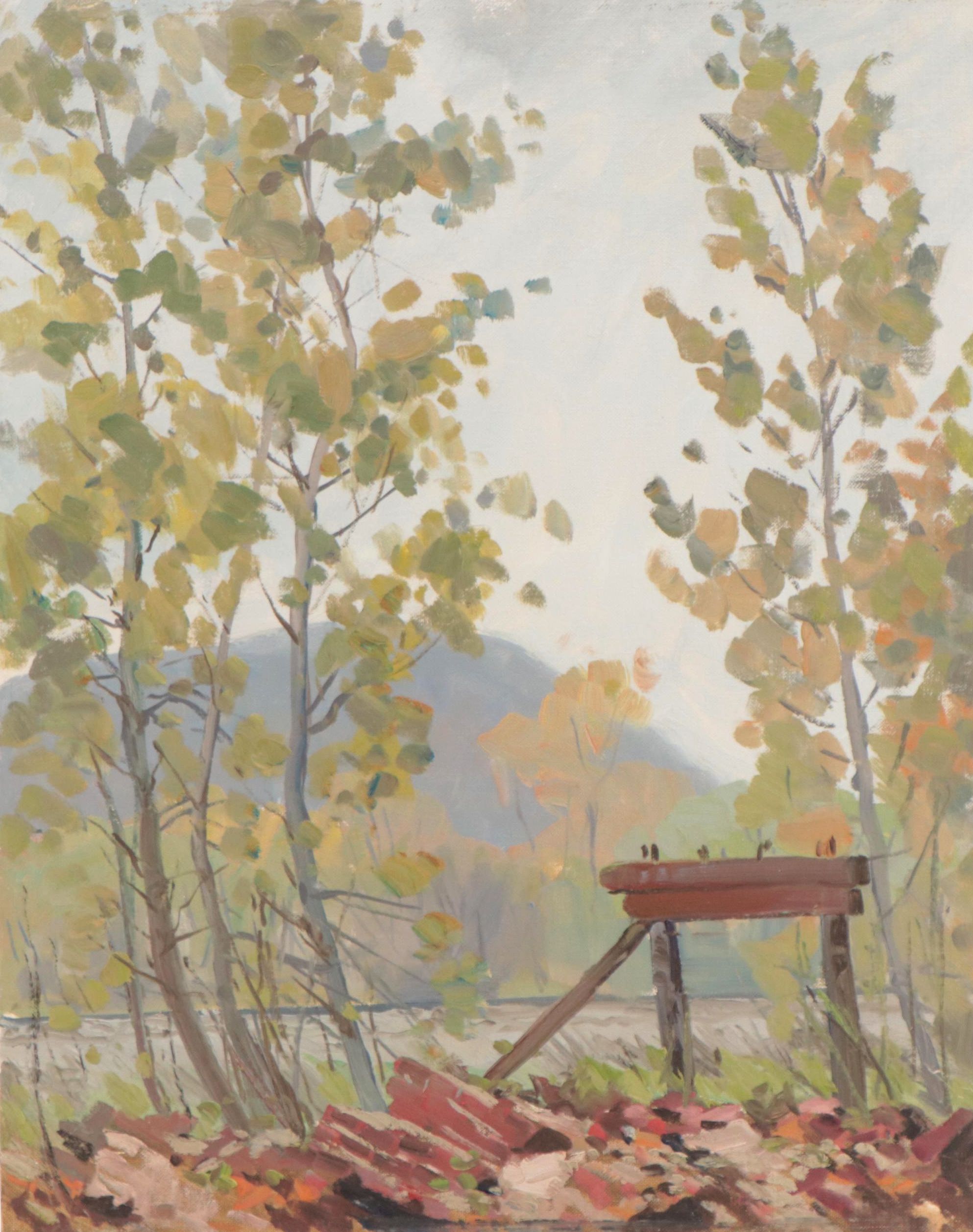 Oil Painting of Forest Landscape