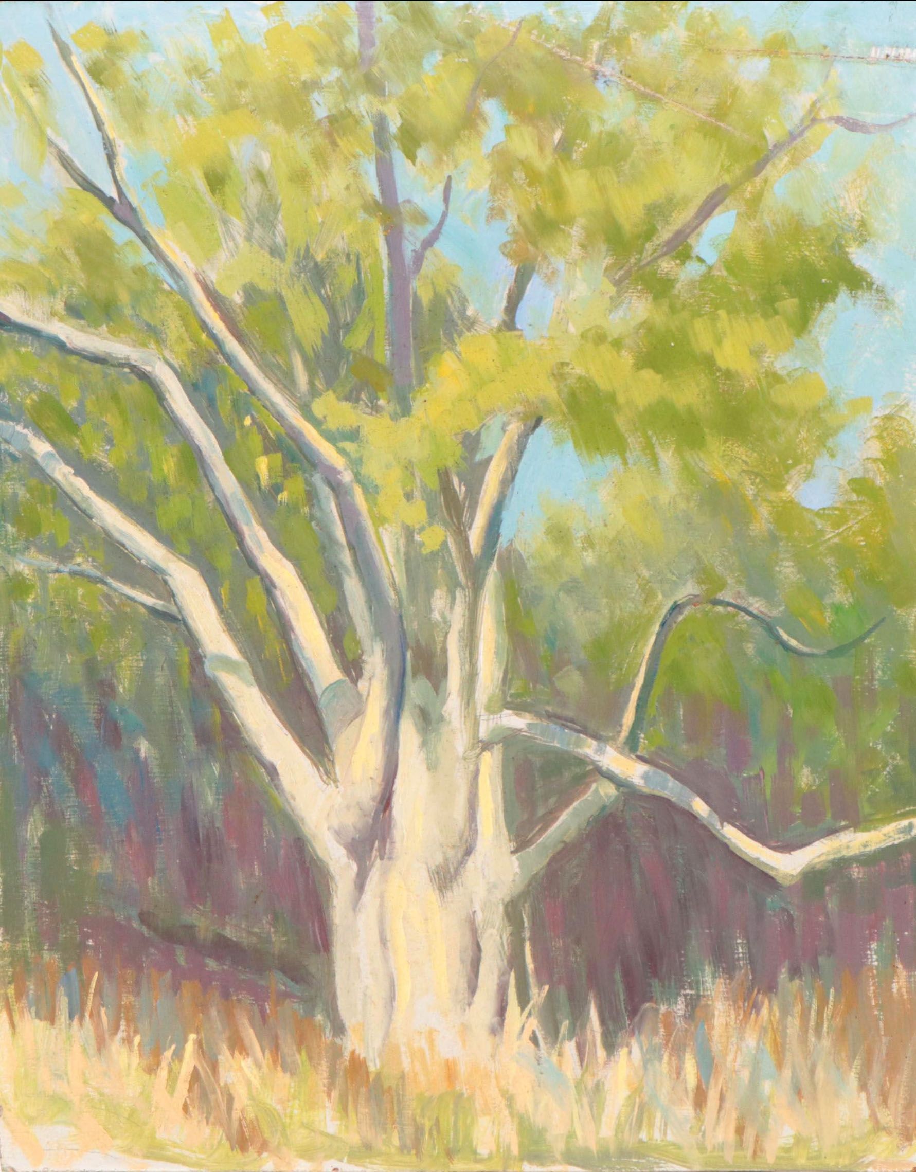 Oil Painting of a Large Tree