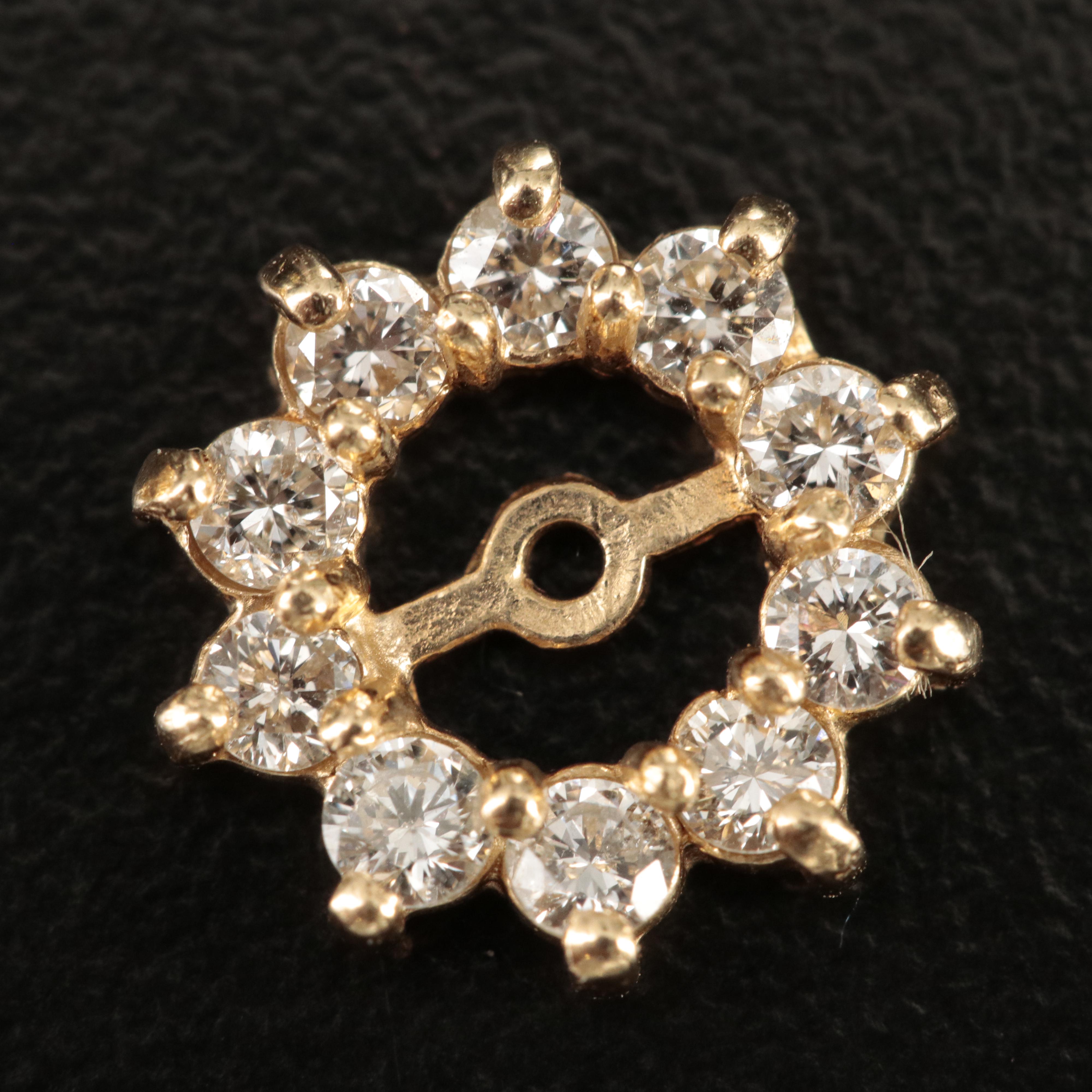 14K Peridot and Diamond Earrings