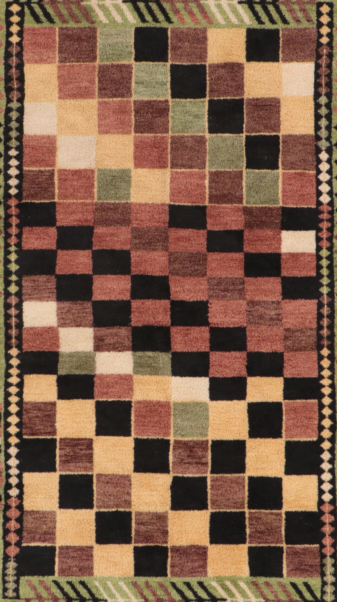 5'5 x 8'4 Hand-Knotted Indo-Persian Gabbeh Area Rug