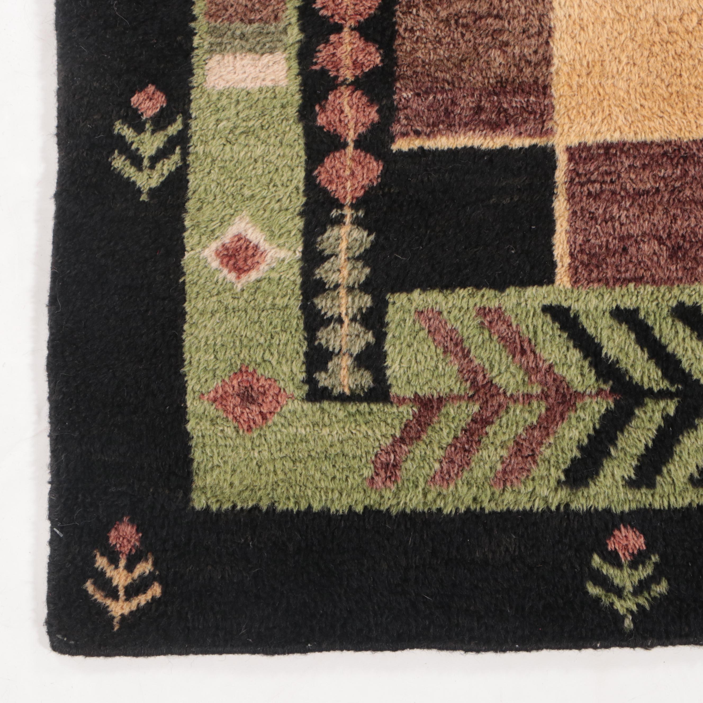 5'5 x 8'4 Hand-Knotted Indo-Persian Gabbeh Area Rug