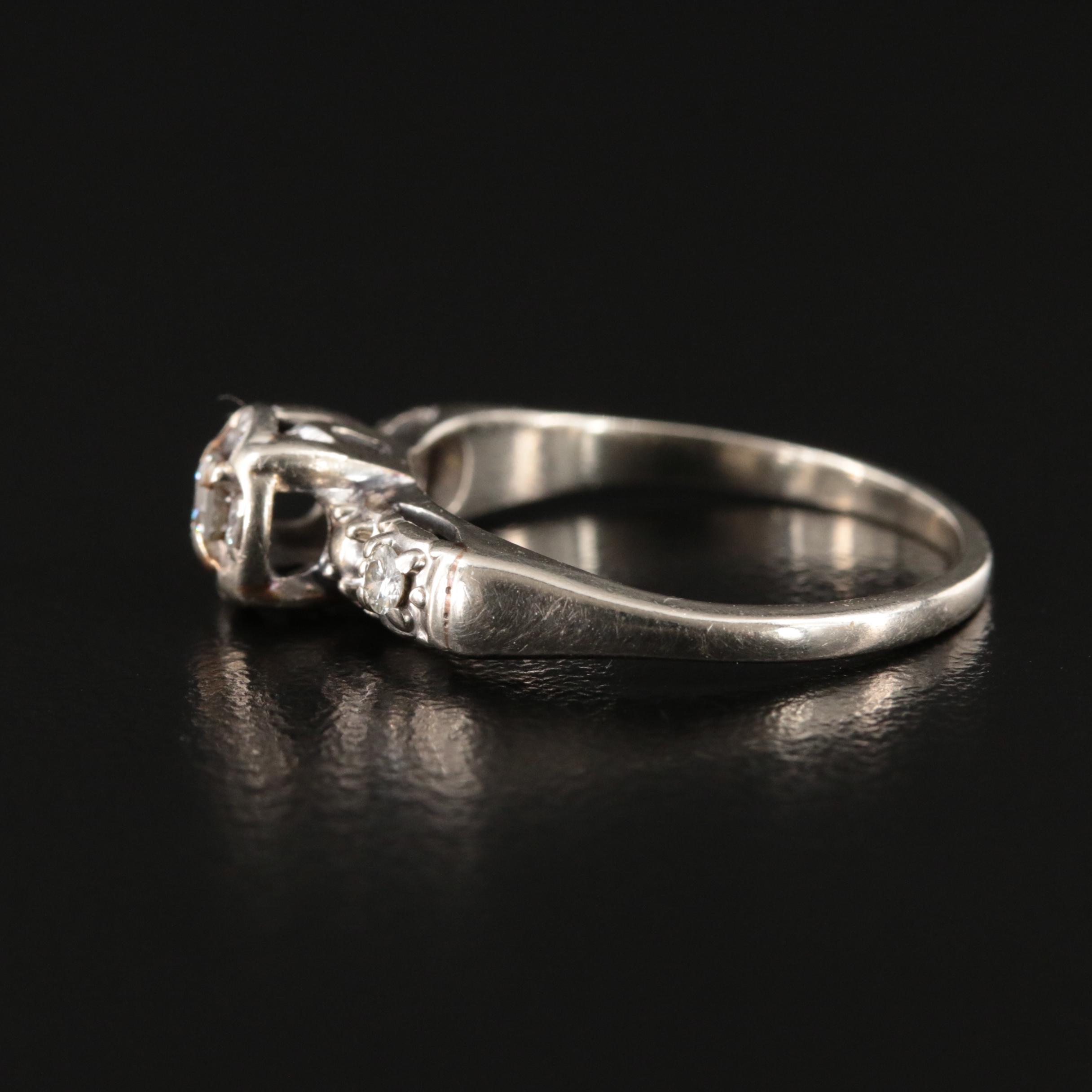 Vintage 14K 0.32 CTW Diamond Ring