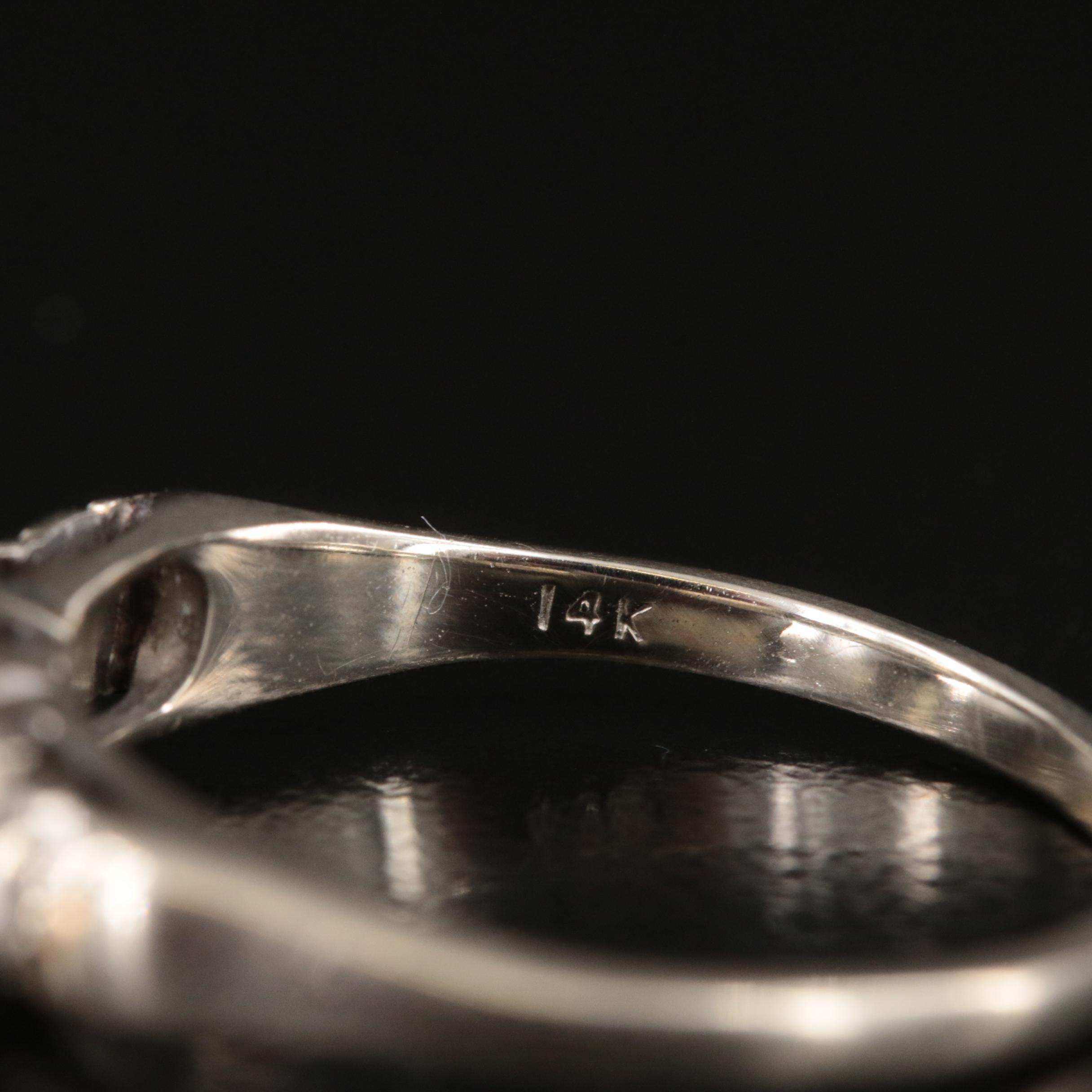 Vintage 14K 0.32 CTW Diamond Ring