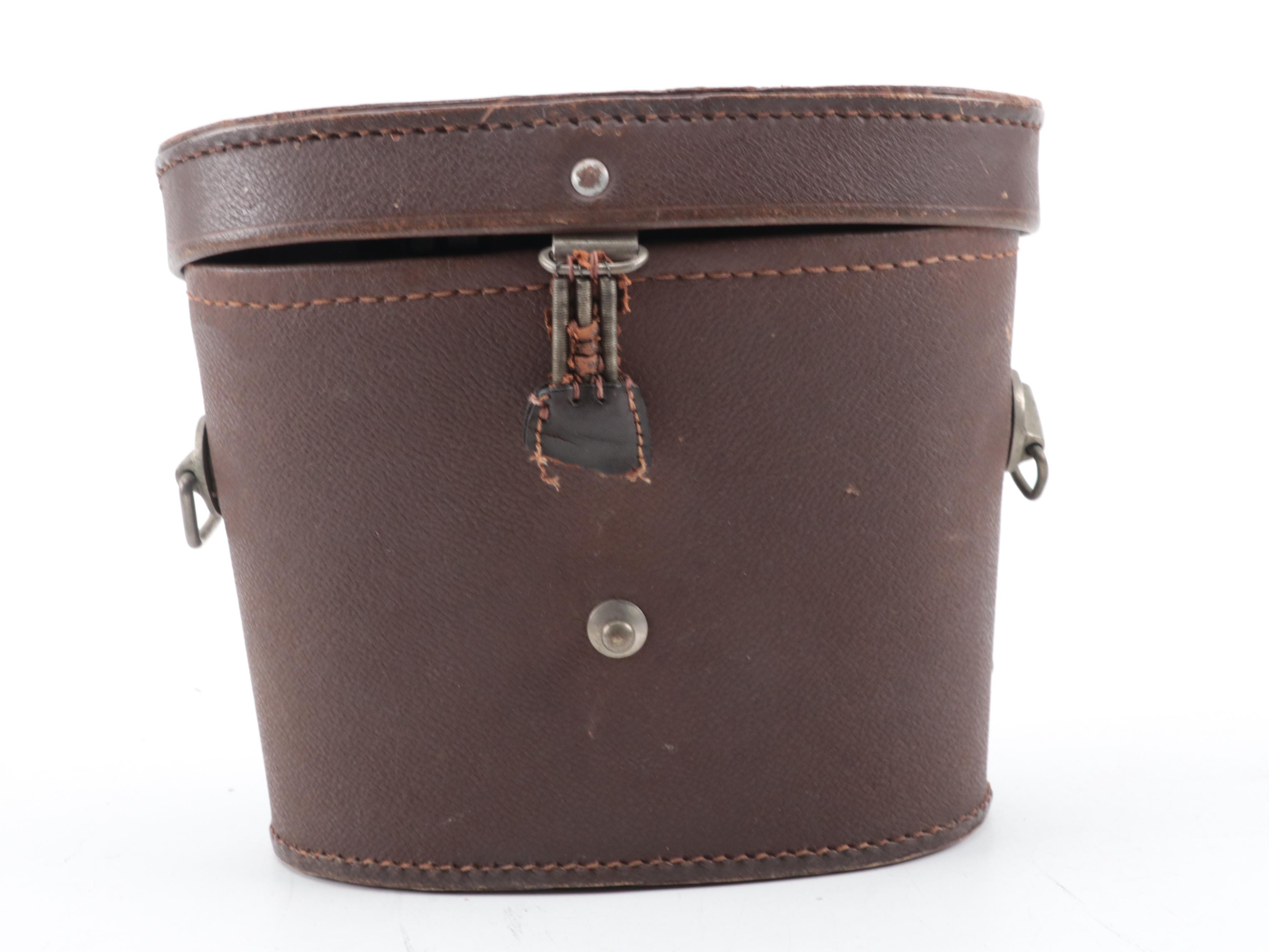 Carl Zeiss Deltrintem and Ernst Leitz Wetzlar Binoculars with Leather Cases