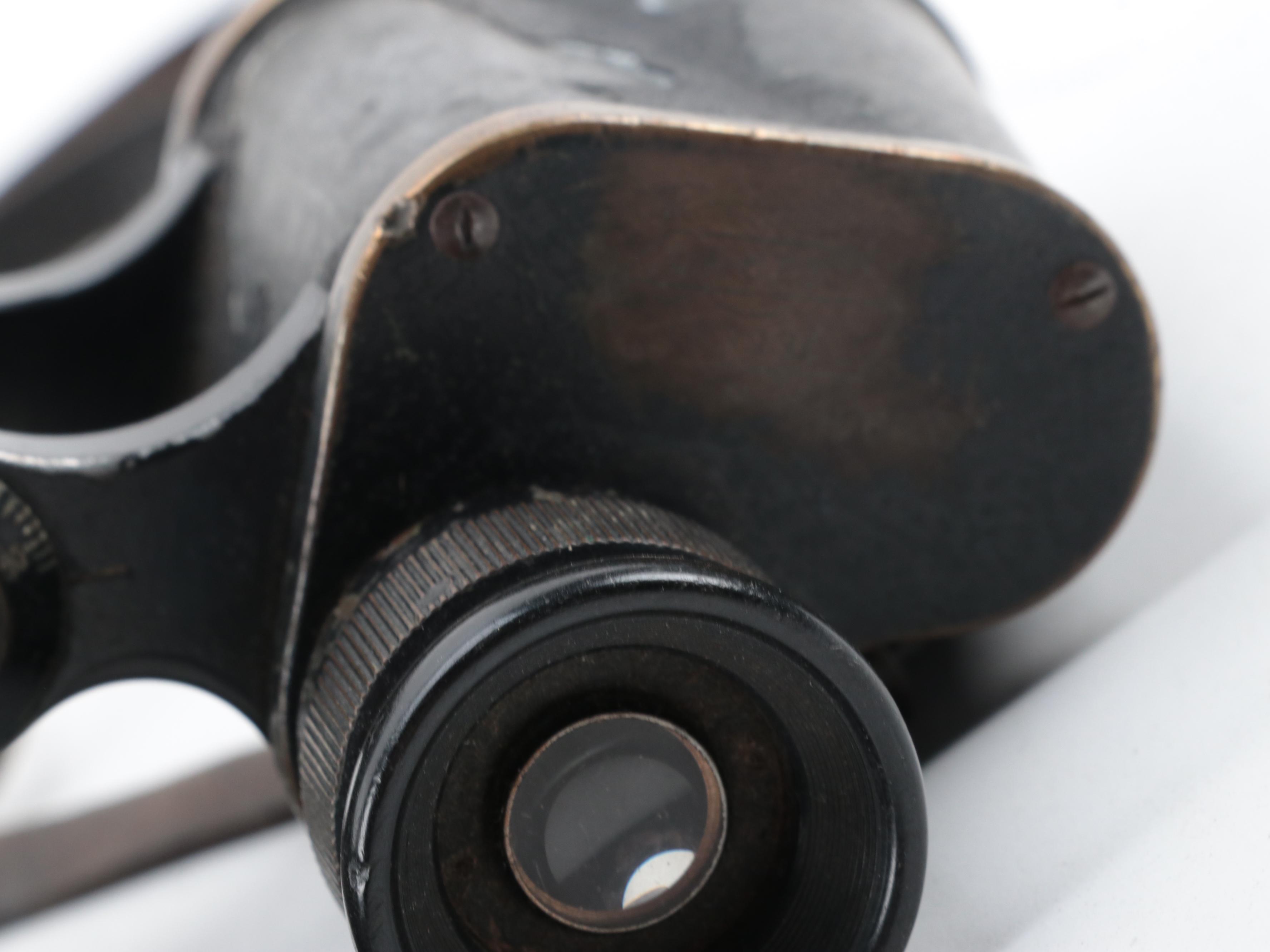 Carl Zeiss Deltrintem and Ernst Leitz Wetzlar Binoculars with Leather Cases