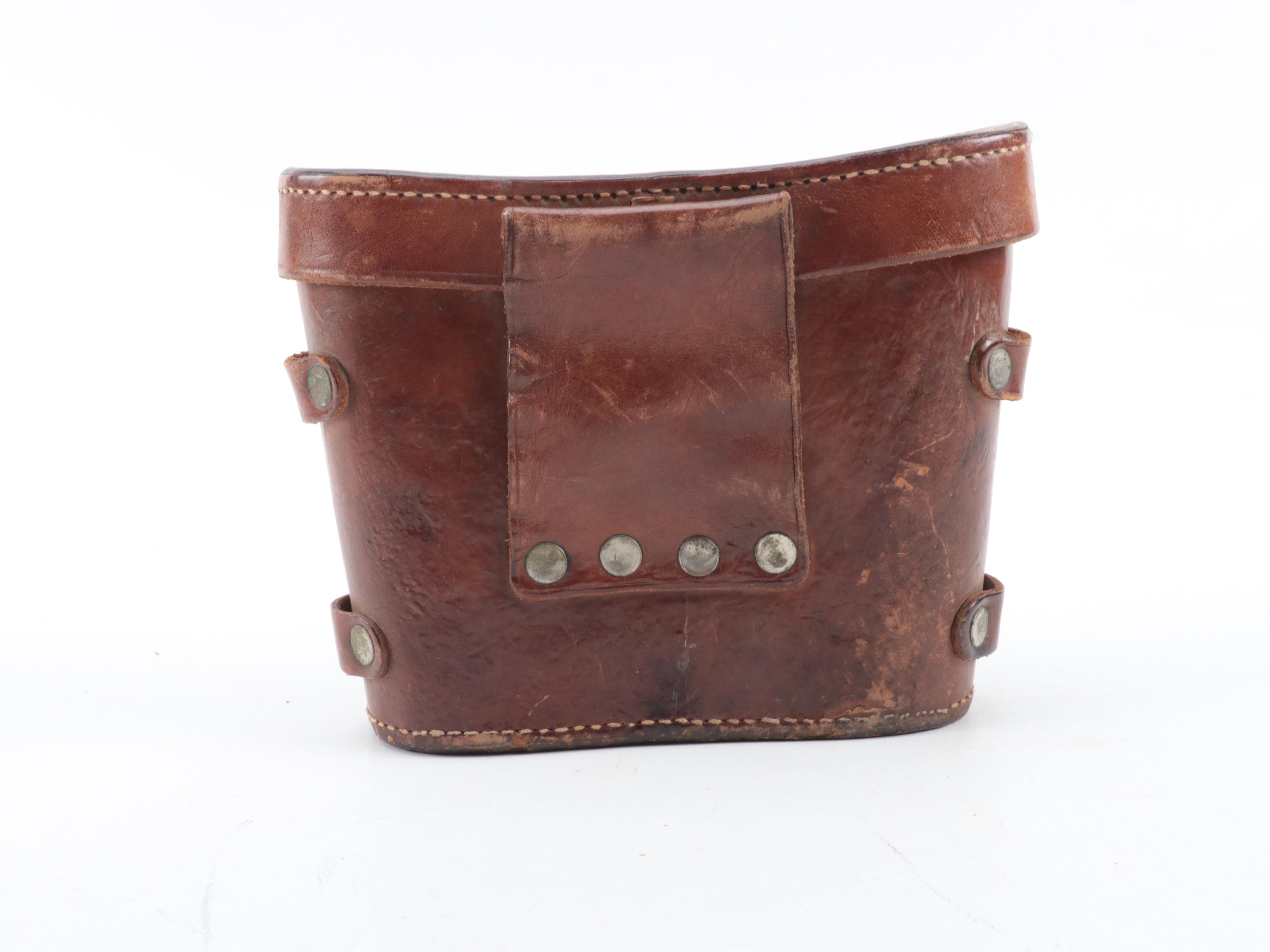 Carl Zeiss Deltrintem and Ernst Leitz Wetzlar Binoculars with Leather Cases