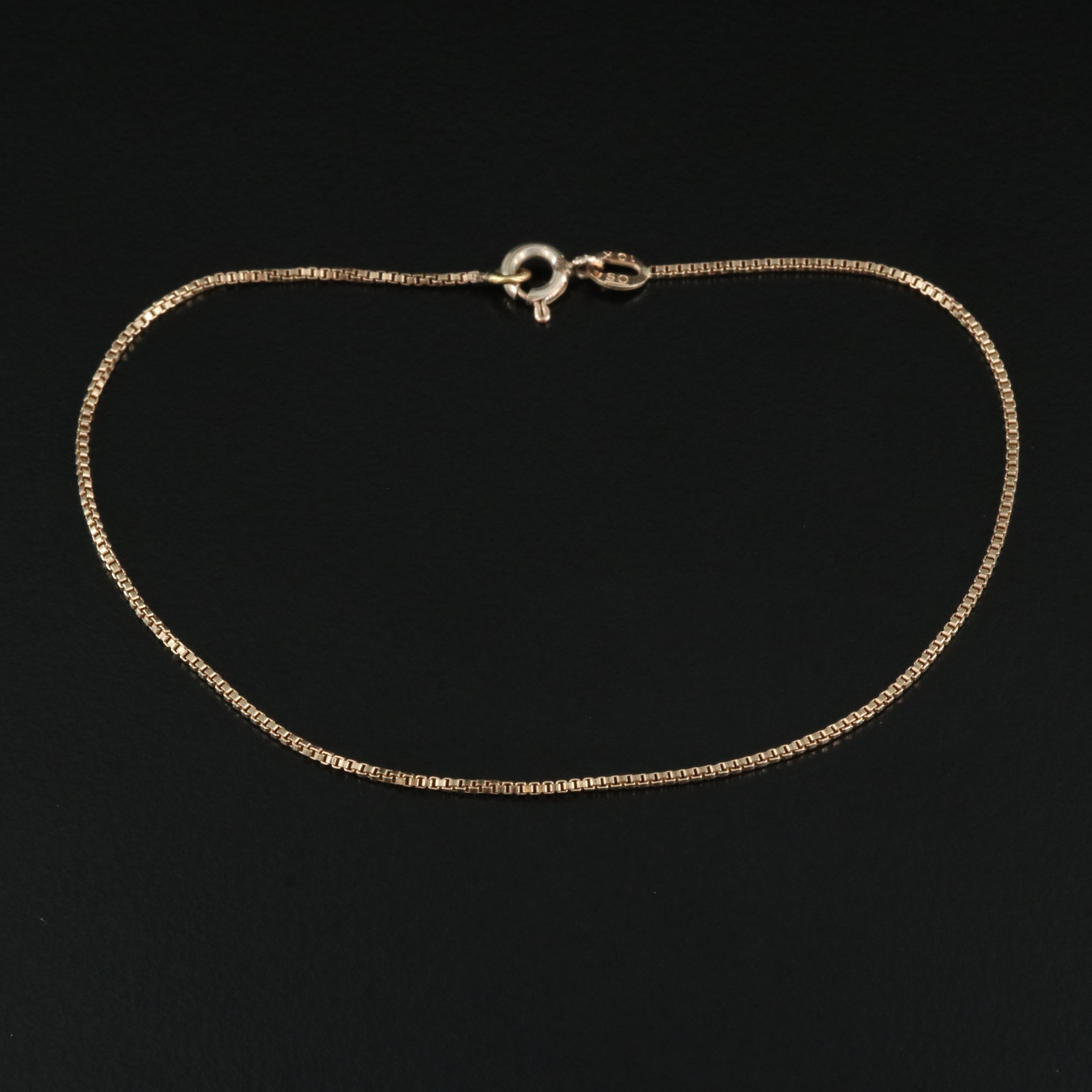 10K Box Chain Bracelet