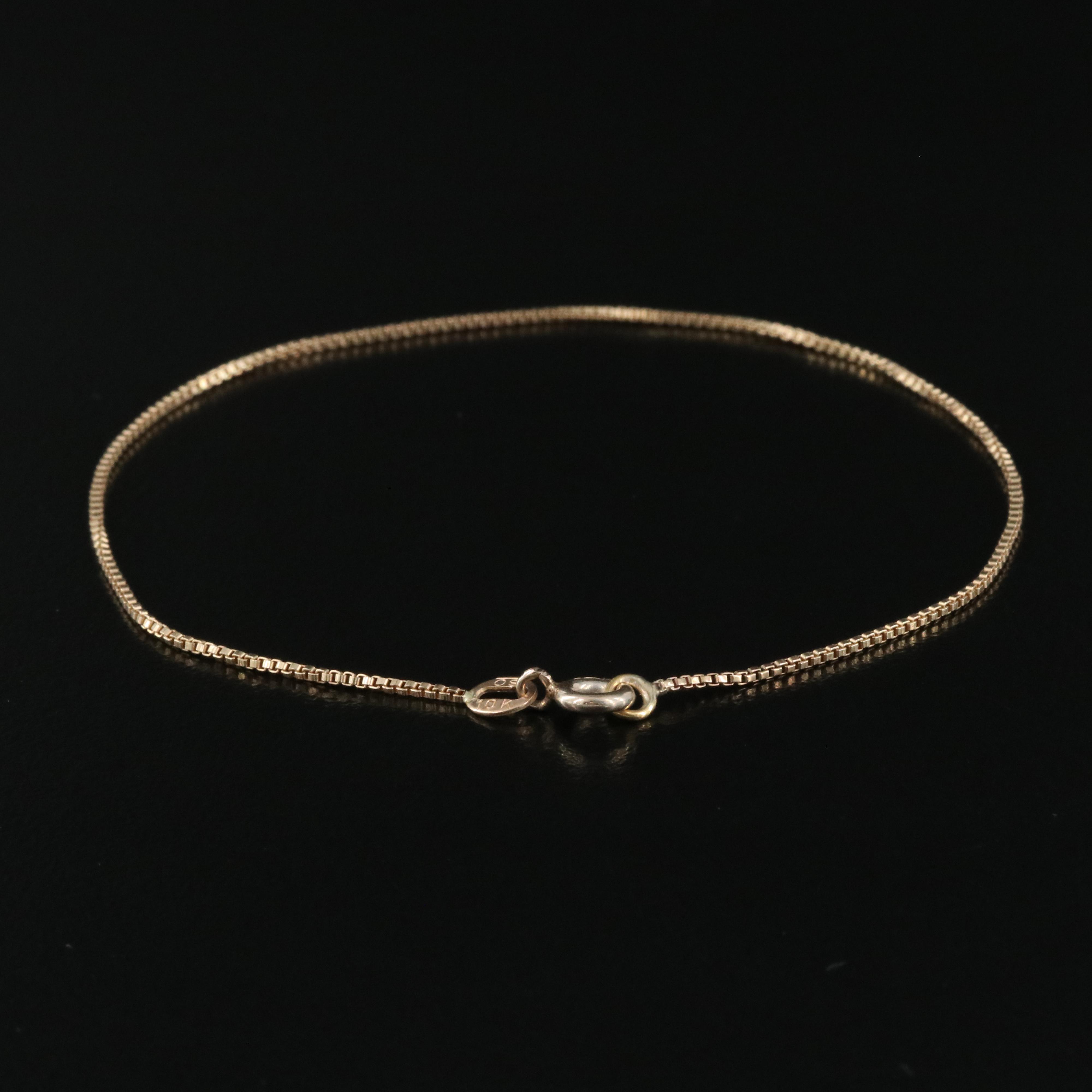 10K Box Chain Bracelet