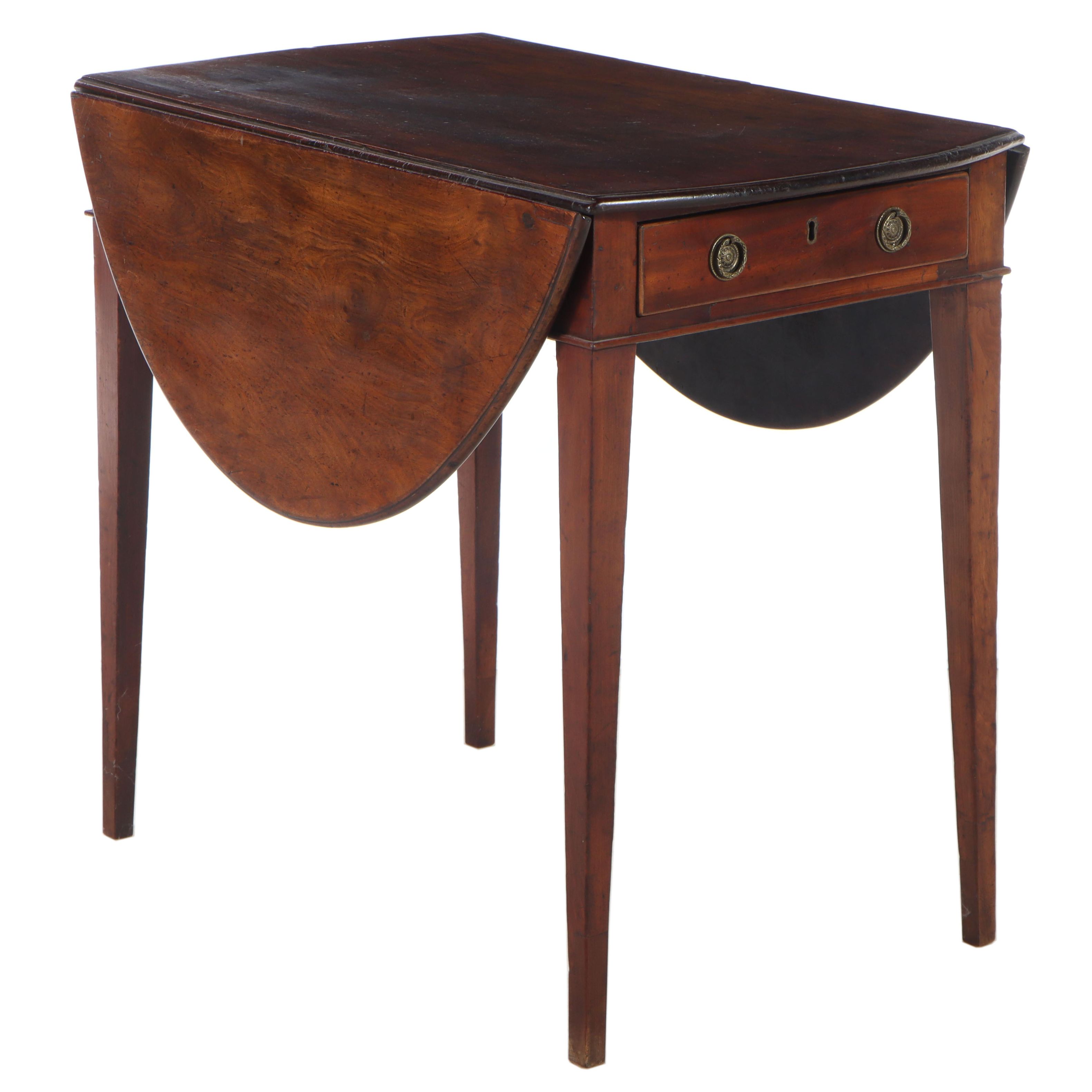 George III Mahogany and String-Inlaid Pembroke Table, circa 1800
