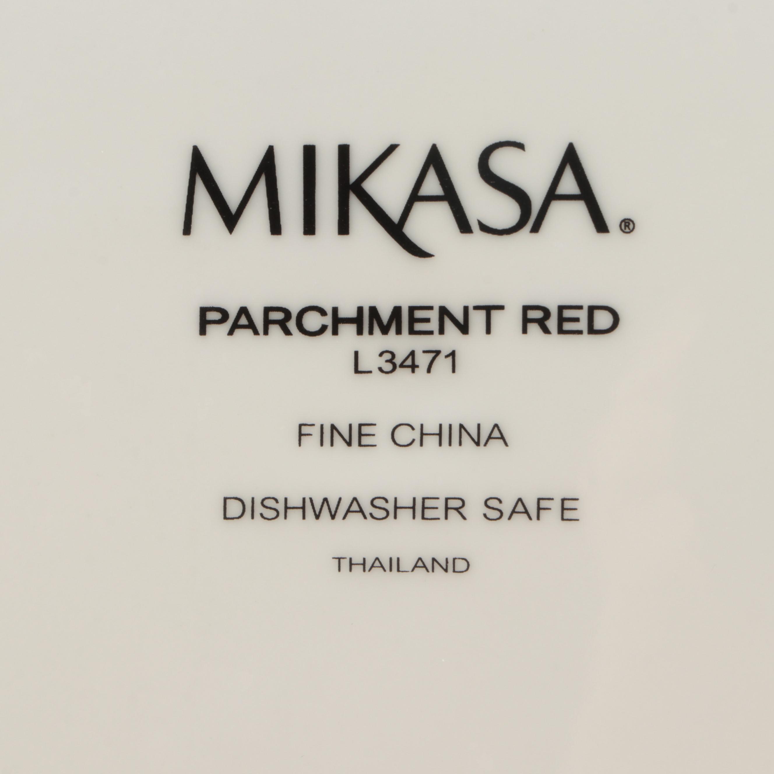 Mikasa "Parchment Red" China Dinnerware, 2005-2009