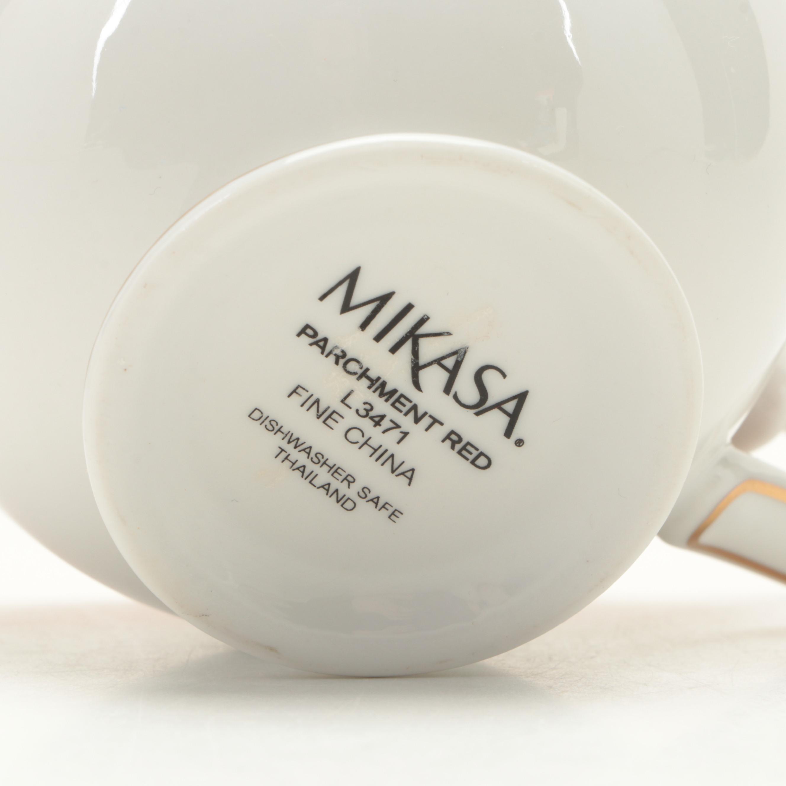 Mikasa "Parchment Red" China Dinnerware, 2005-2009
