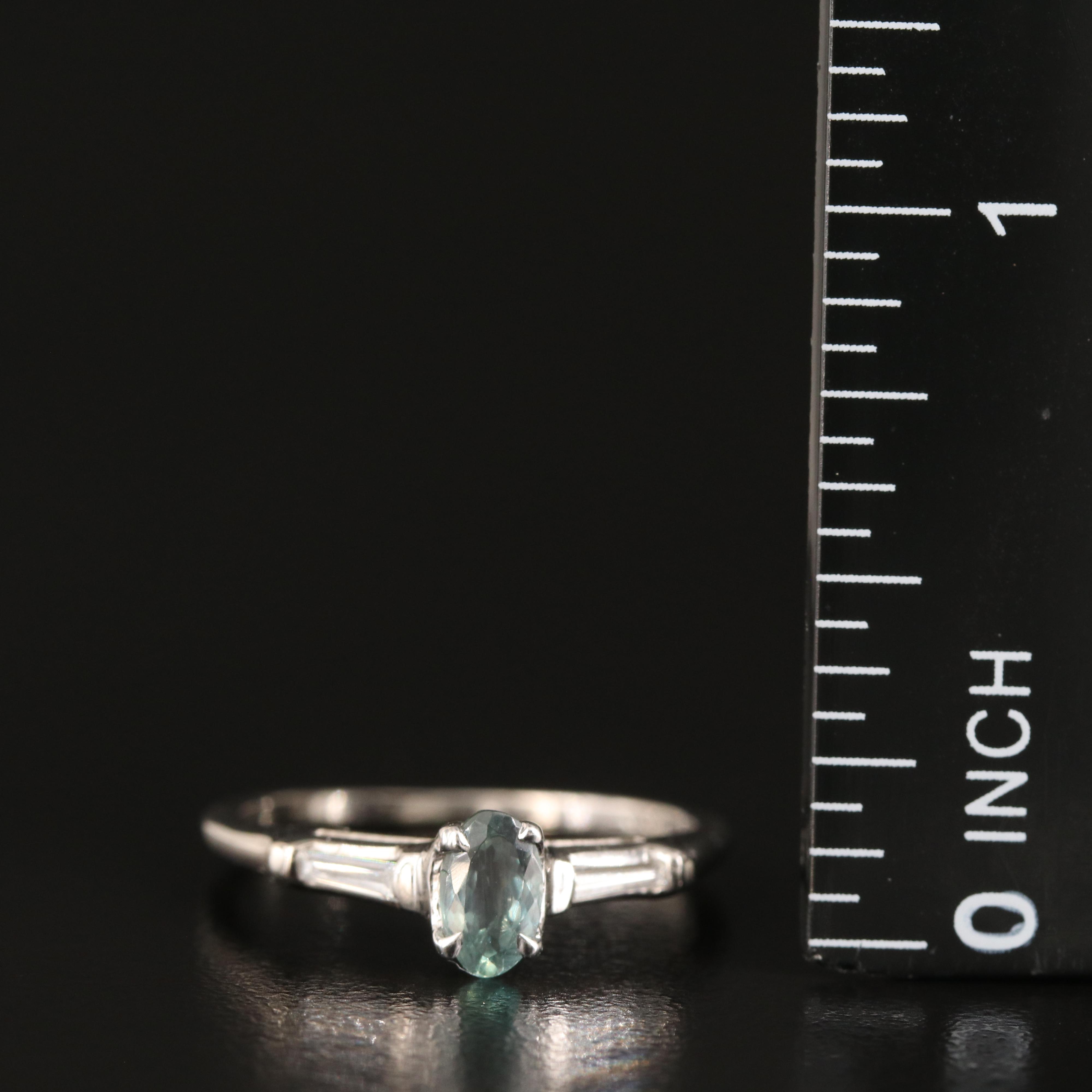 14K Color Change Alexandrite and Diamond Ring