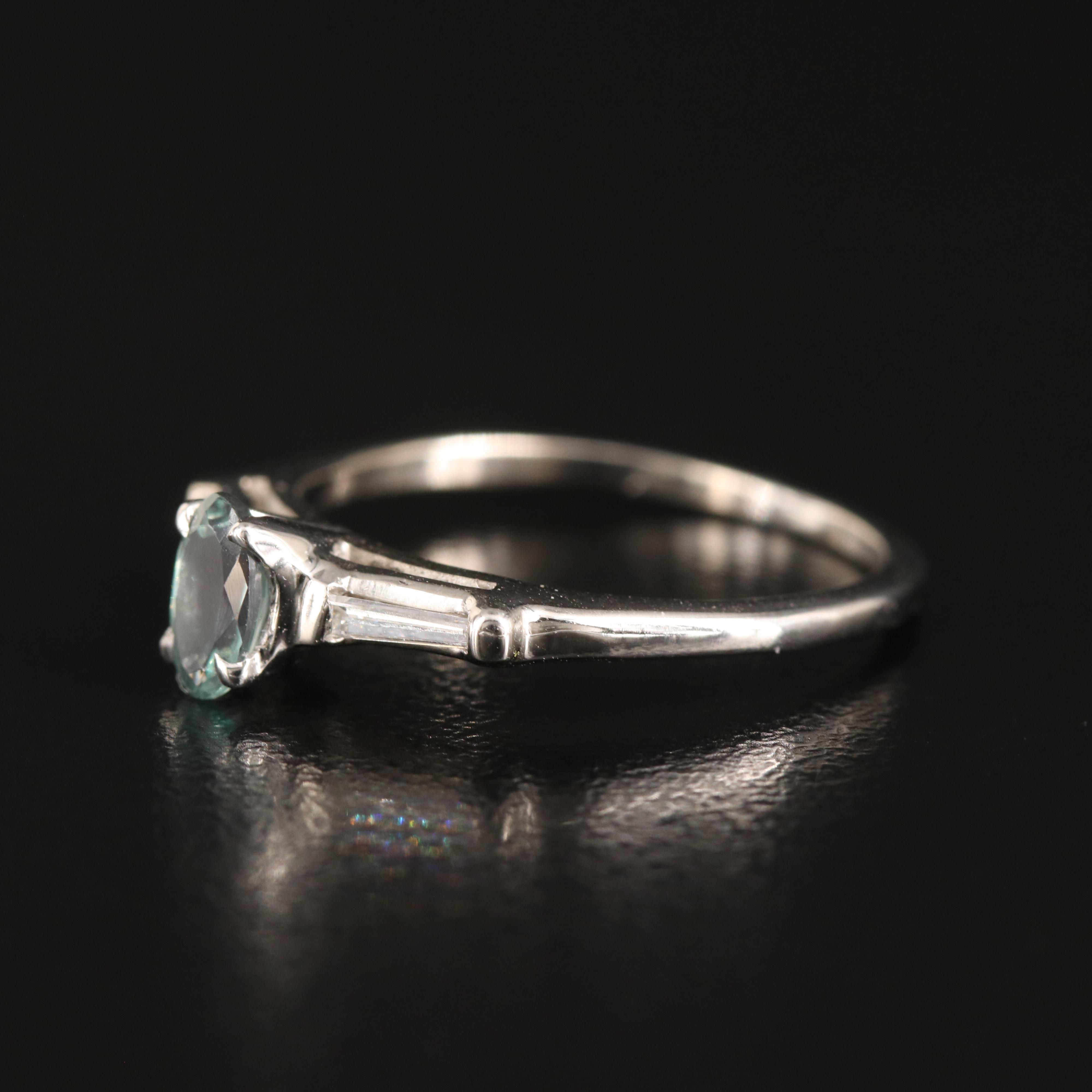 14K Color Change Alexandrite and Diamond Ring