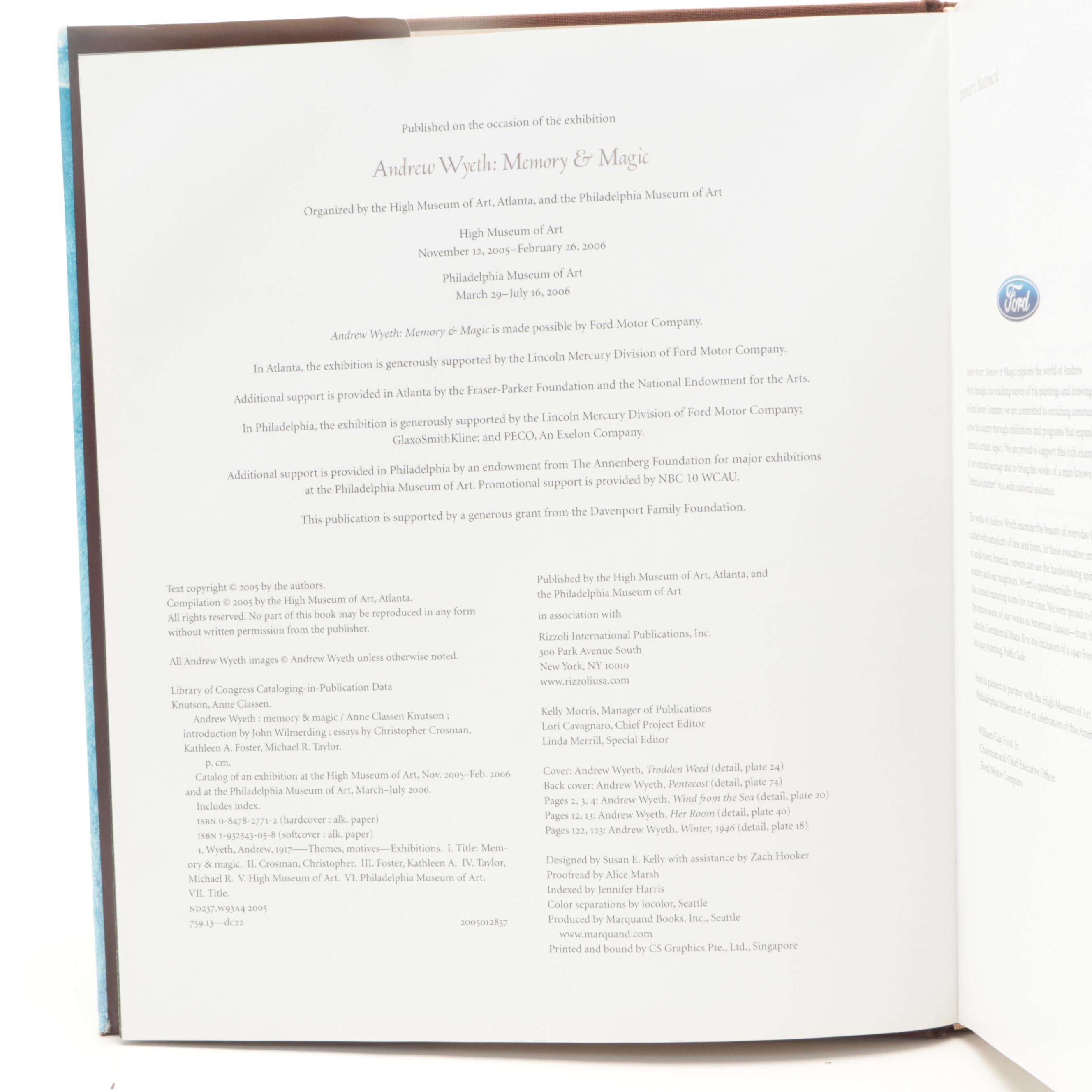 "Andrew Wyeth: Memory and Magic" with Maine Art and History Books