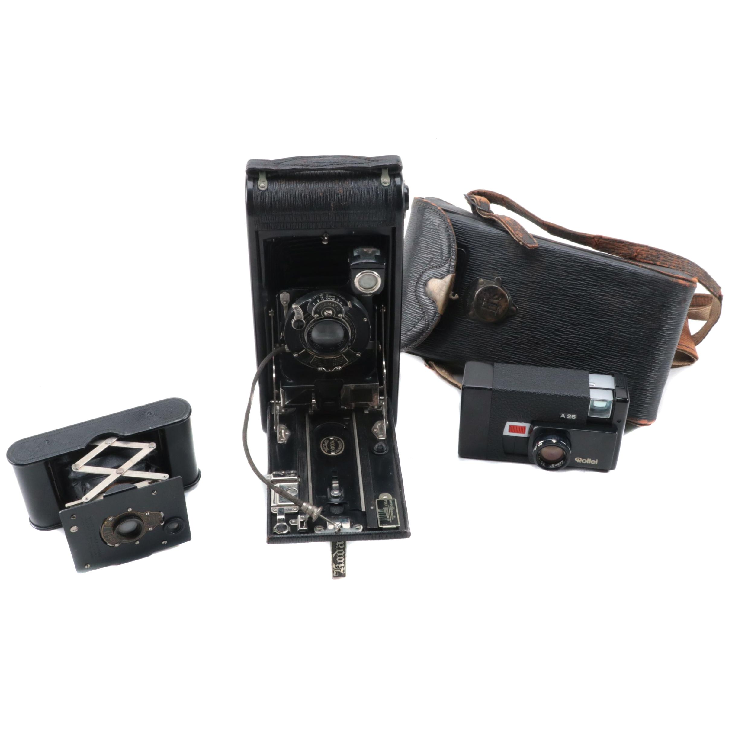 Koak I-A Autographic Special, Vest Pocket and Rollei A26 Cameras
