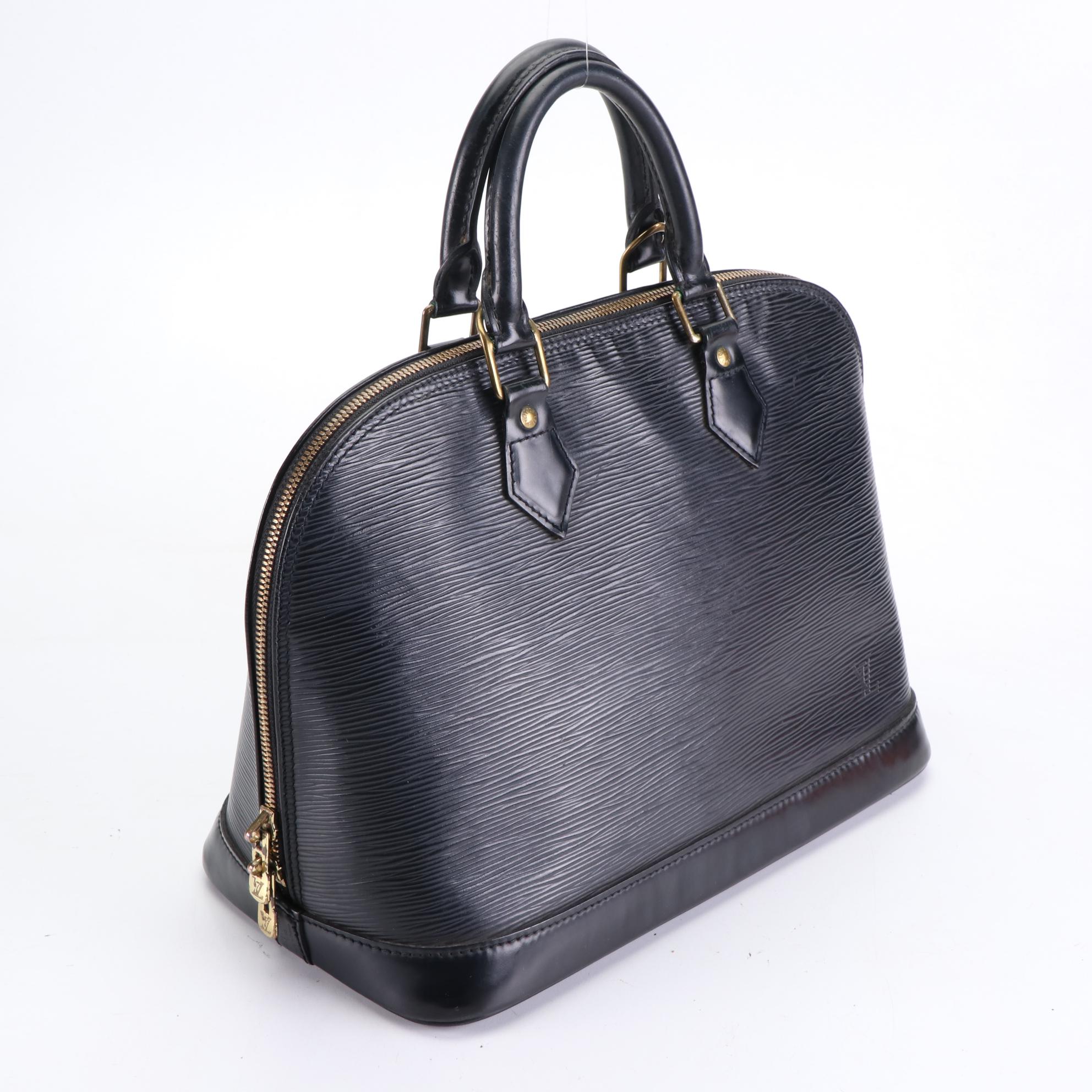 Louis Vuitton Alma PM in Black Epi and Smooth Leather