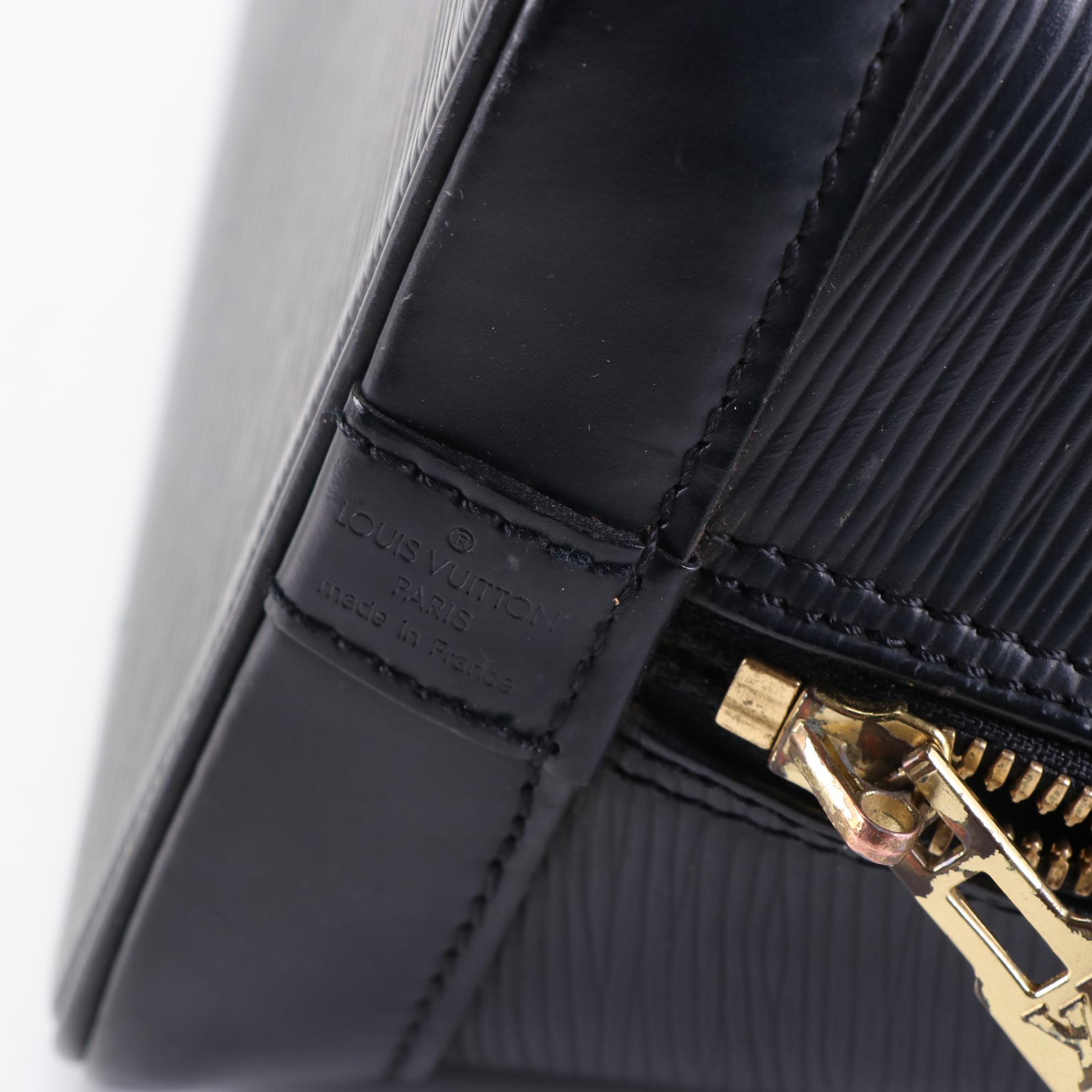 Louis Vuitton Alma PM in Black Epi and Smooth Leather