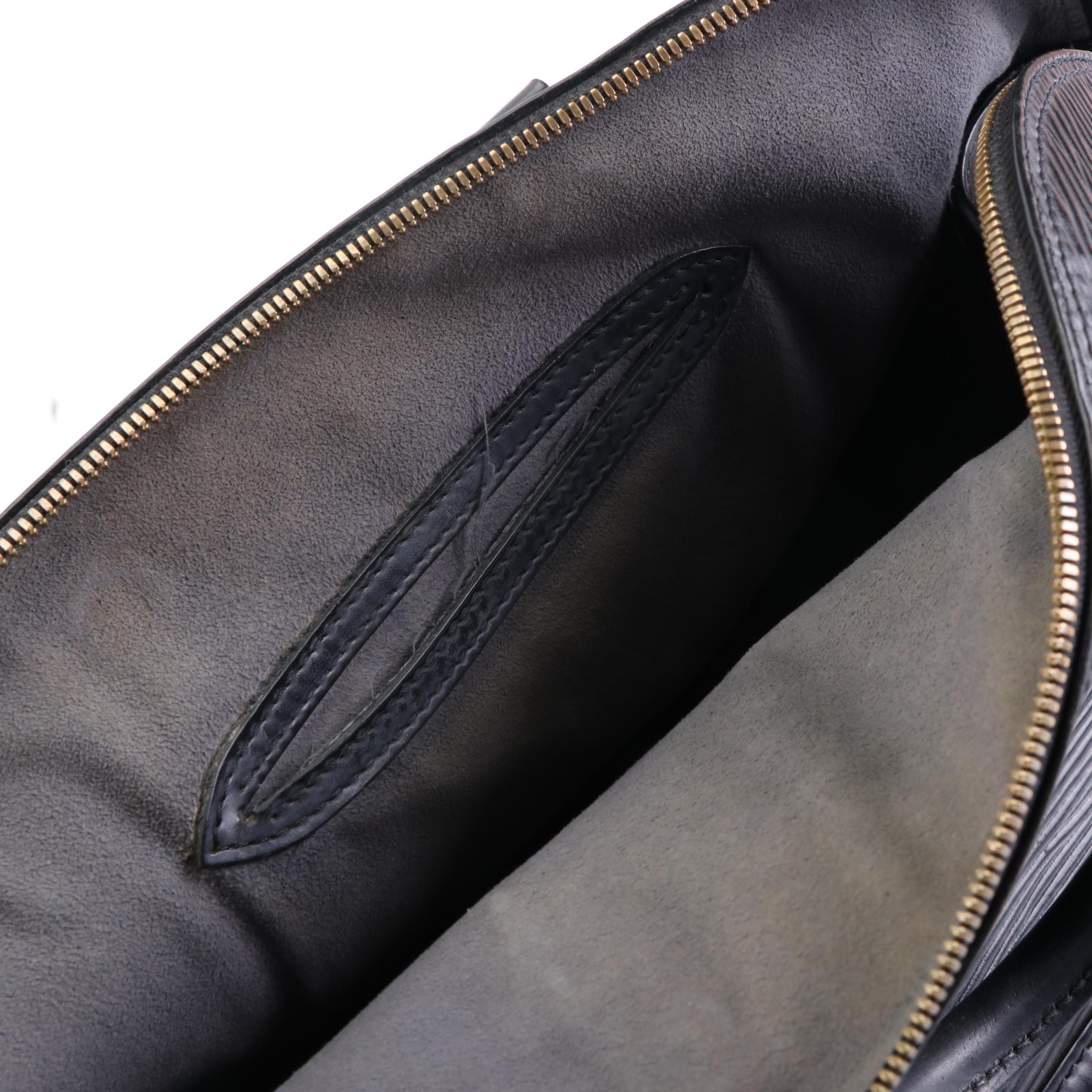 Louis Vuitton Alma PM in Black Epi and Smooth Leather