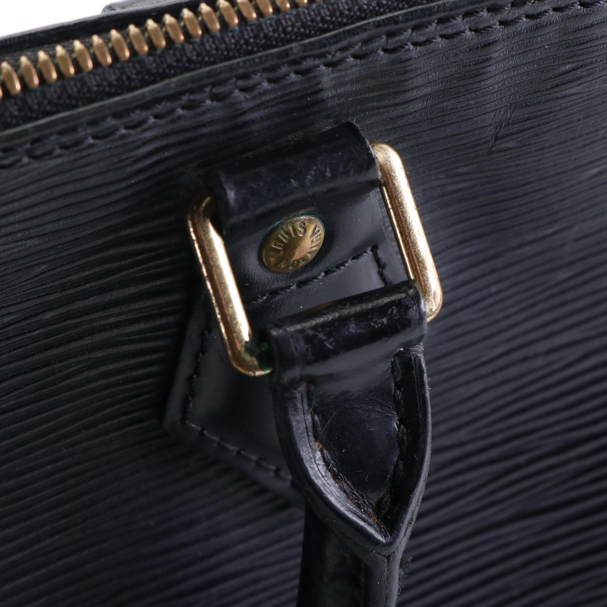 Louis Vuitton Alma PM in Black Epi and Smooth Leather