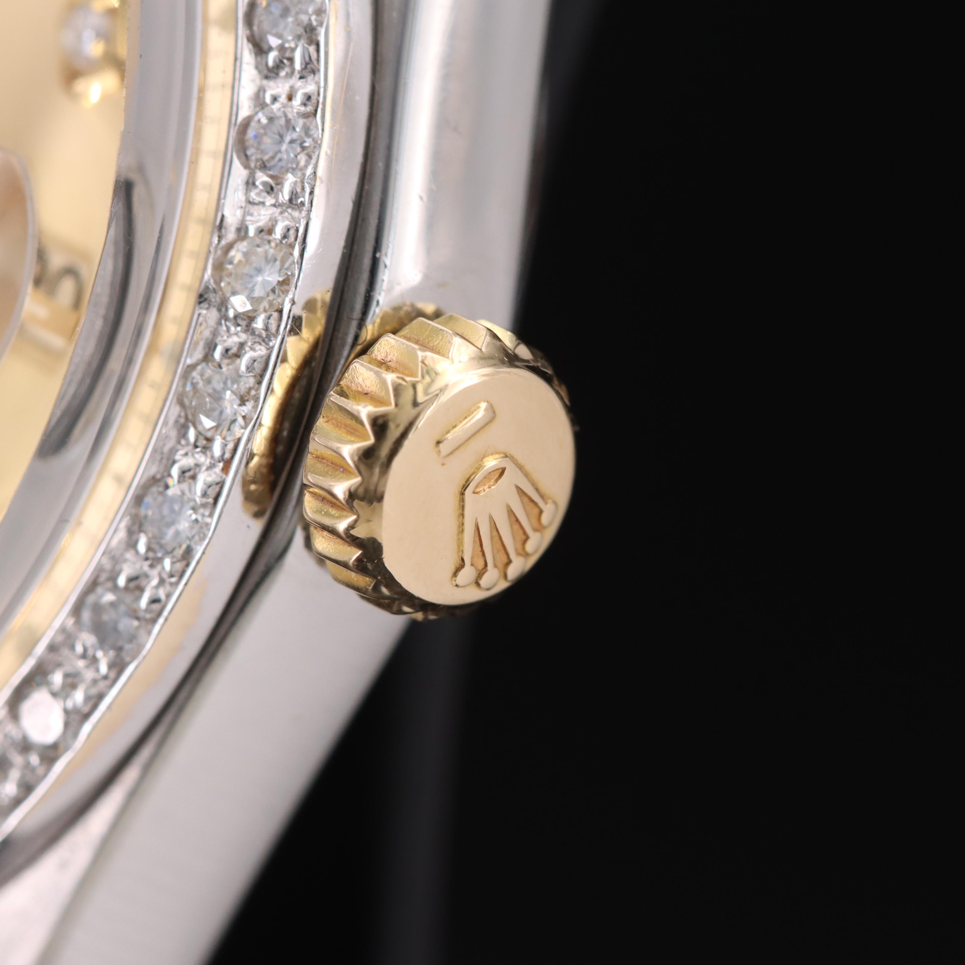 1973 Rolex Datejust Diamond and Moissanite Watch