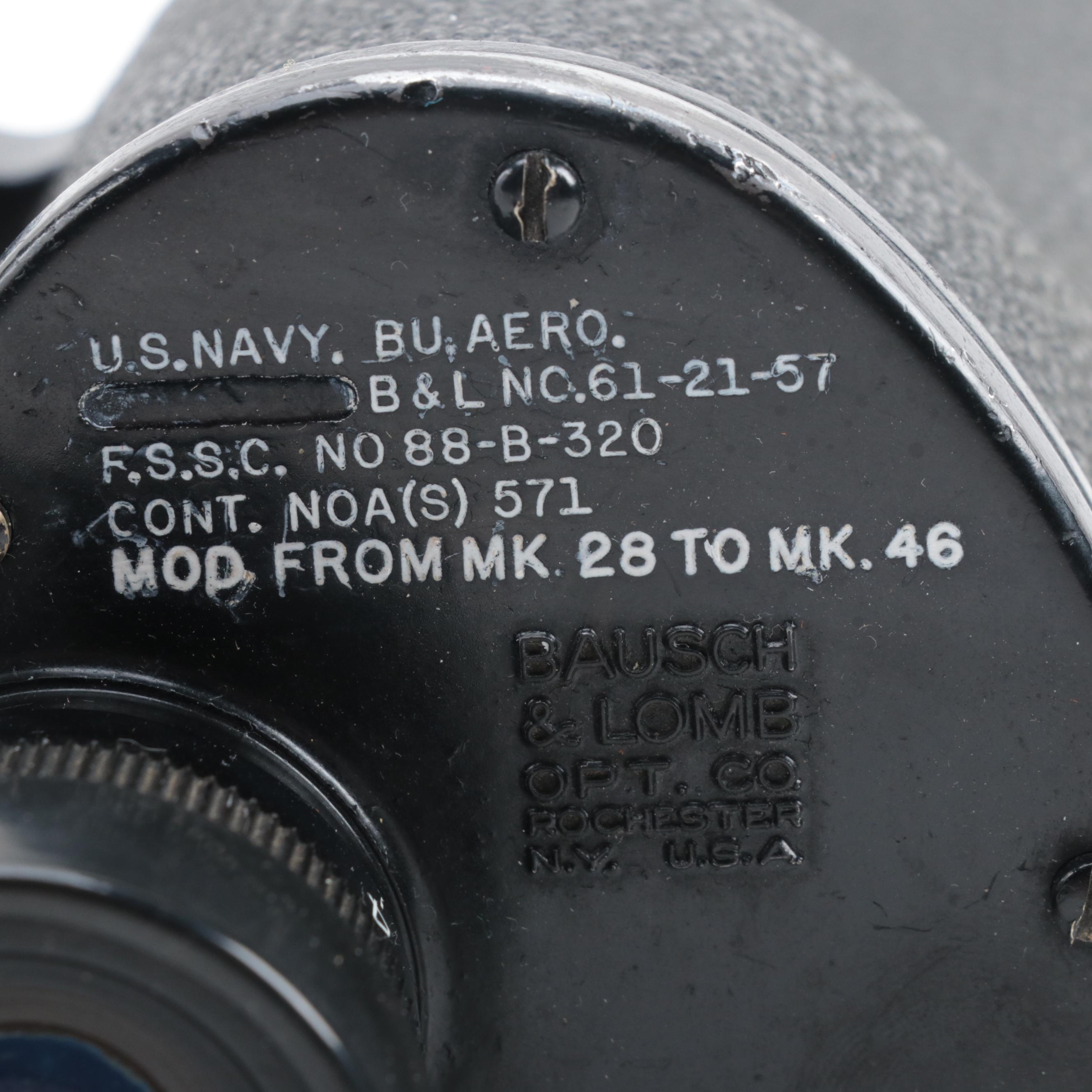 Bausch & Lomb for U. S. Navy 7 x 50 Binoculars, Mid-20th Century