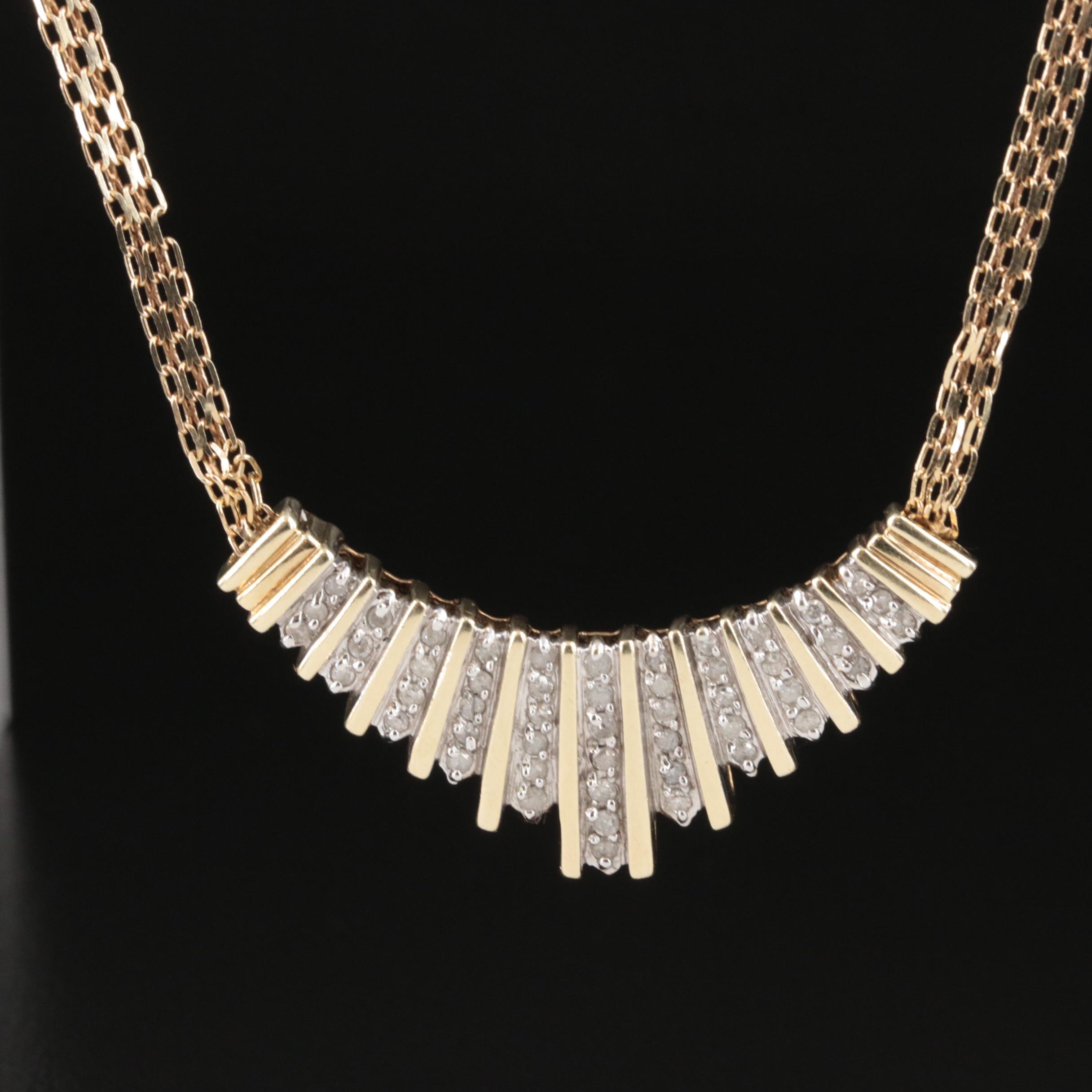 10K 0.50 CTW Diamond Necklace