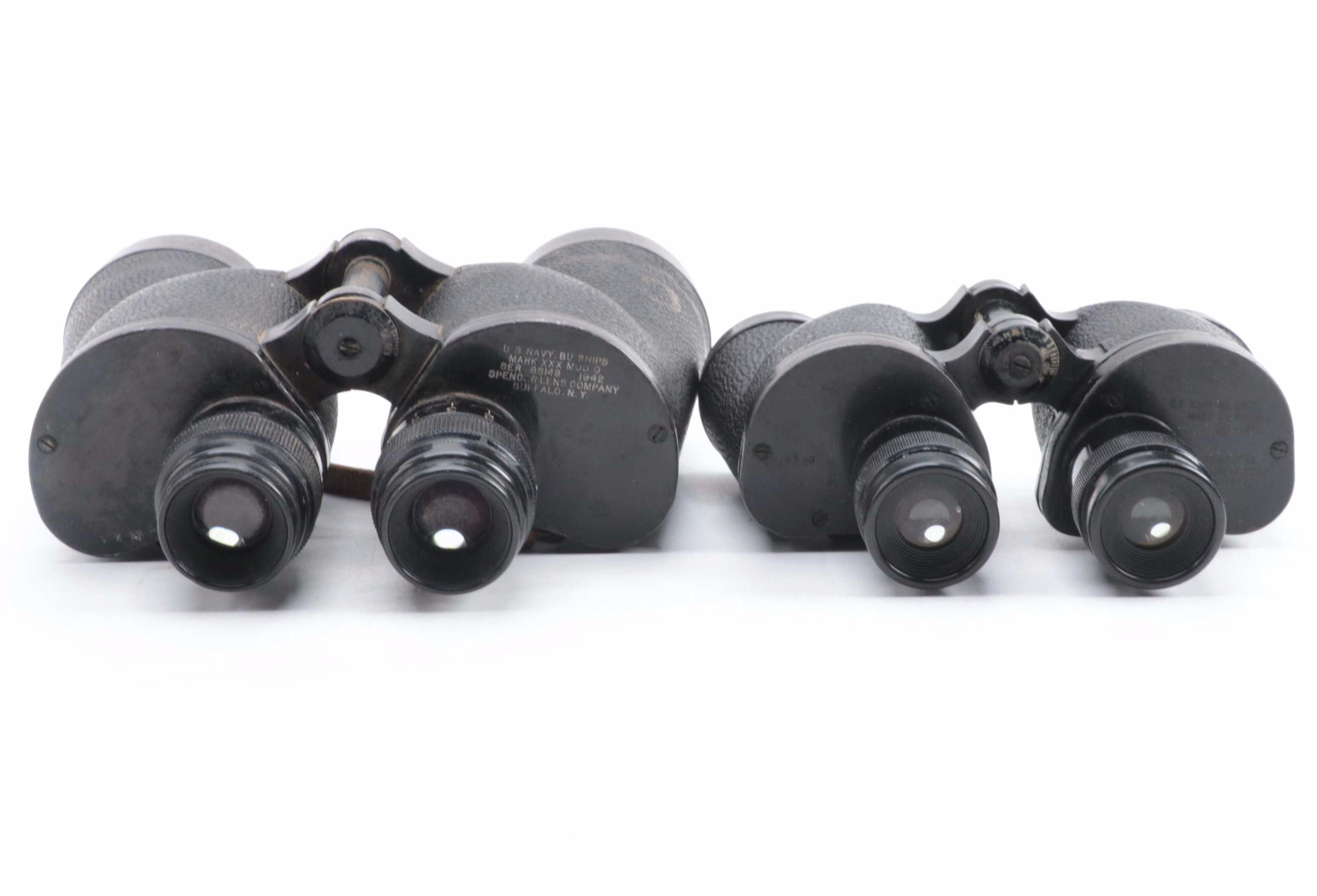 WWII Era Spencer and Universal for U. S. Navy Binoculars, Mid-20th Century