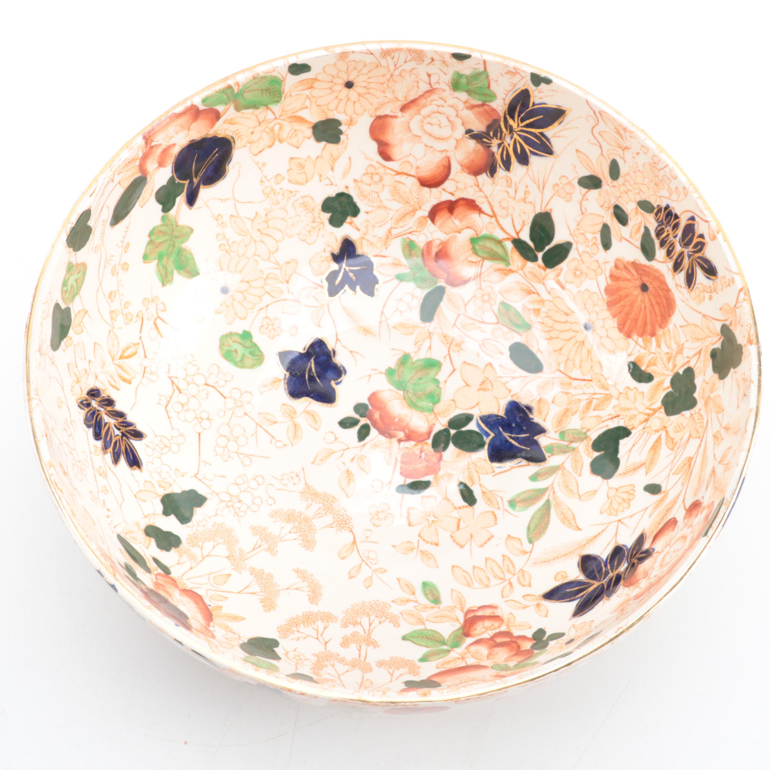 Royal Cauldon "Bittersweet" Ironstone Serving Bowl, Early/Mid-20th Century