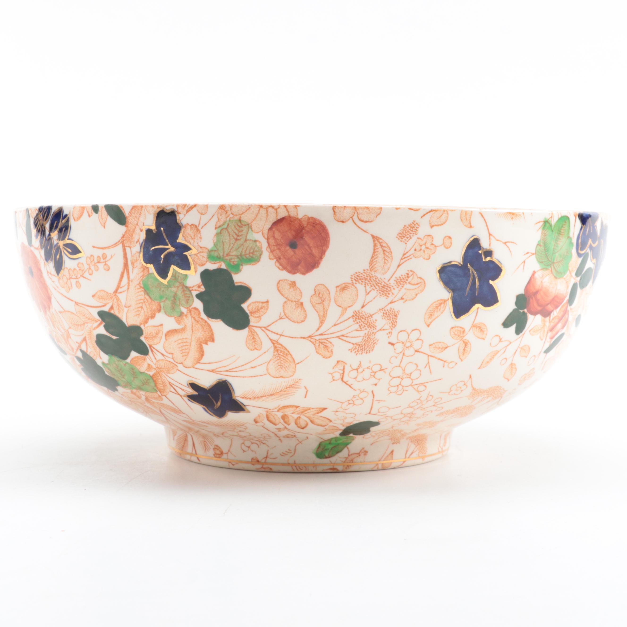 Royal Cauldon "Bittersweet" Ironstone Serving Bowl, Early/Mid-20th Century