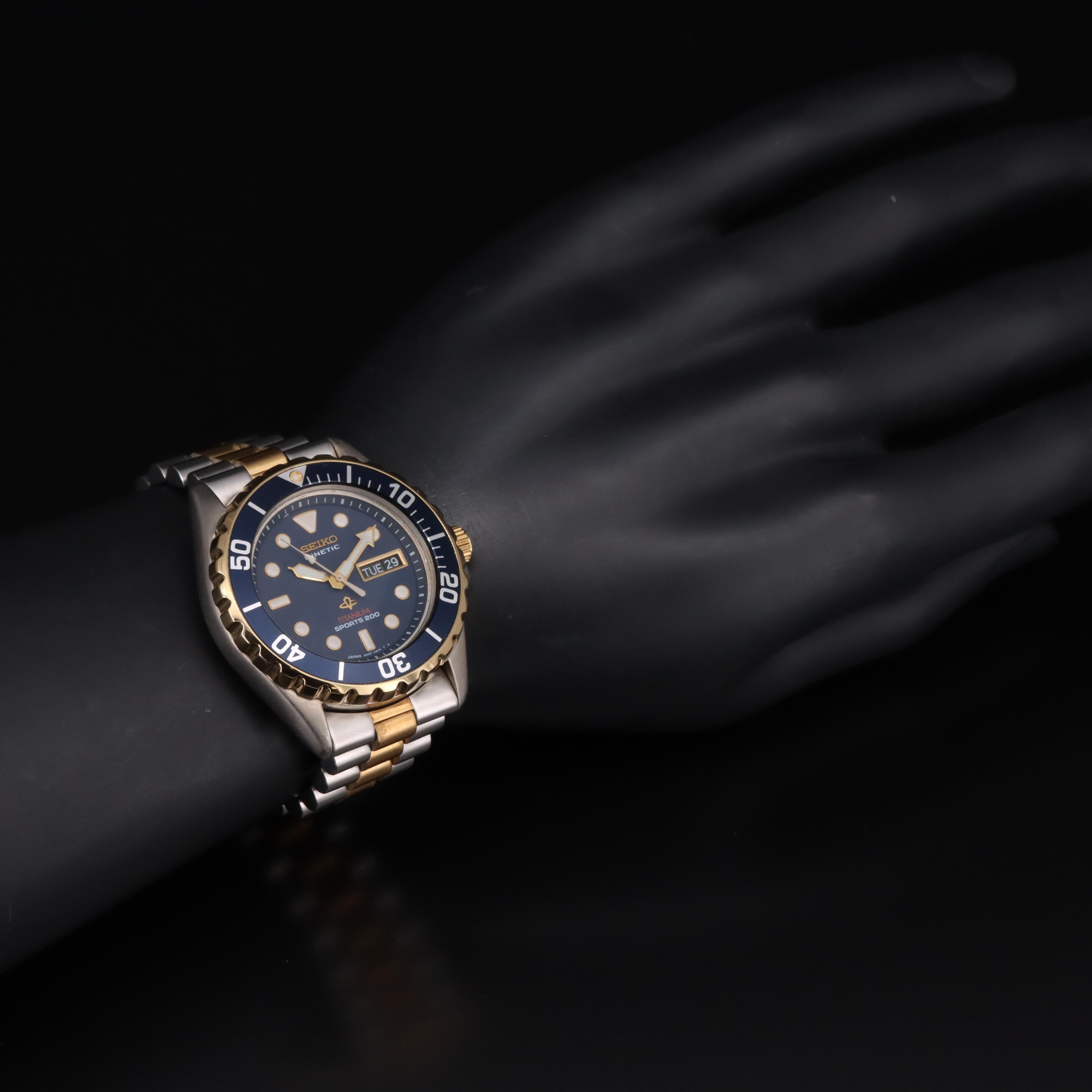 Seiko Diver 5M 43 Titanium Kinetic Watch