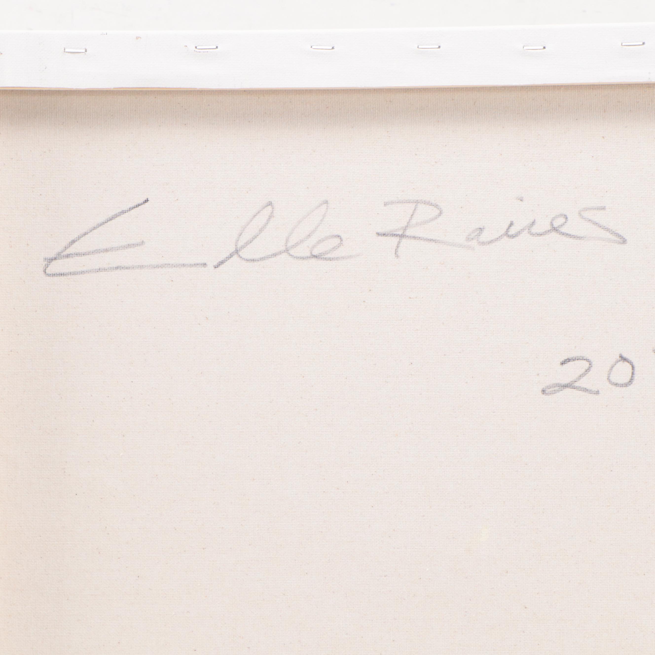 Elle Raines Acrylic Painting of Cow, 21st Century