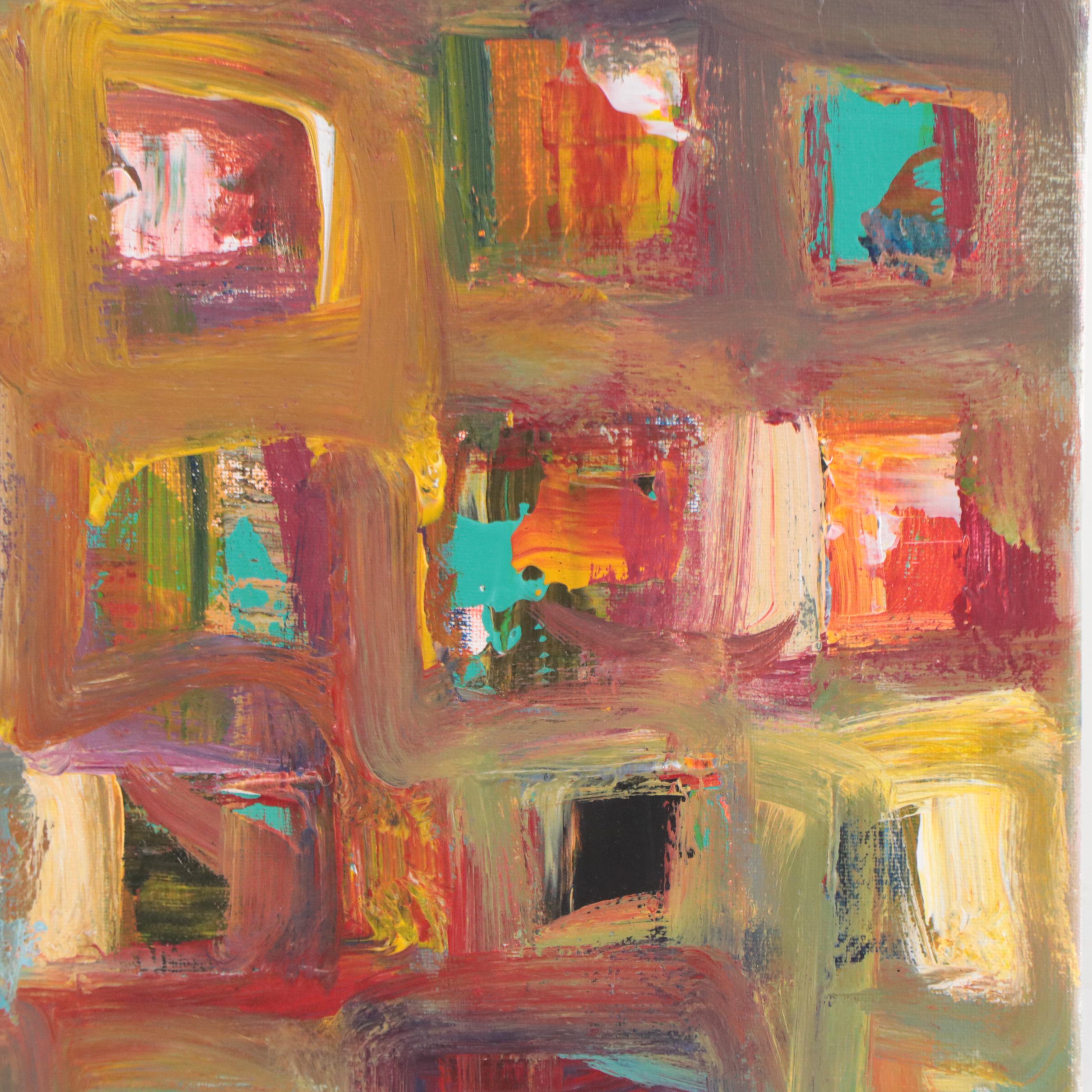 Leif Janek Abstract Acrylic Painting, 21st Century