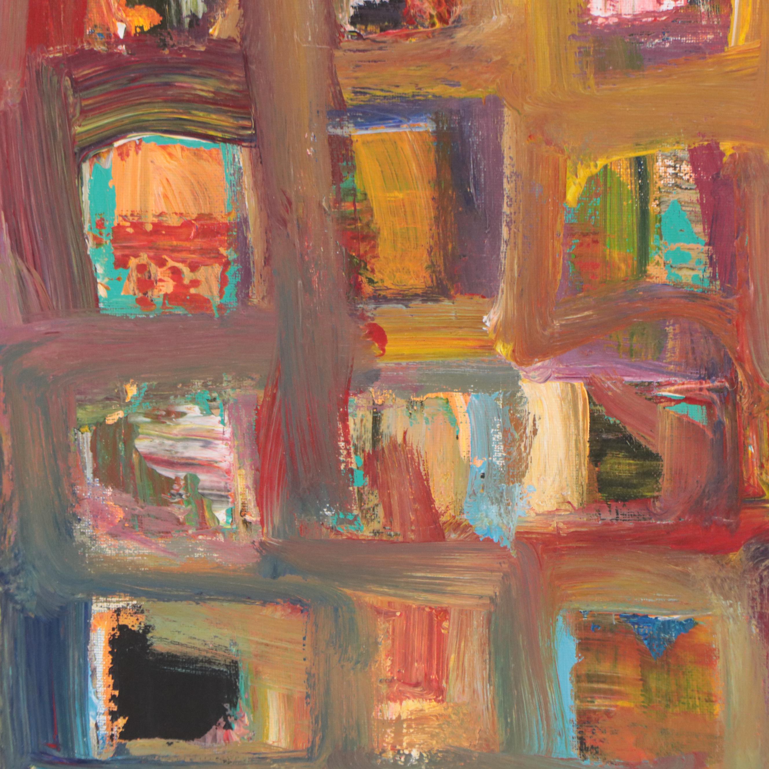 Leif Janek Abstract Acrylic Painting, 21st Century