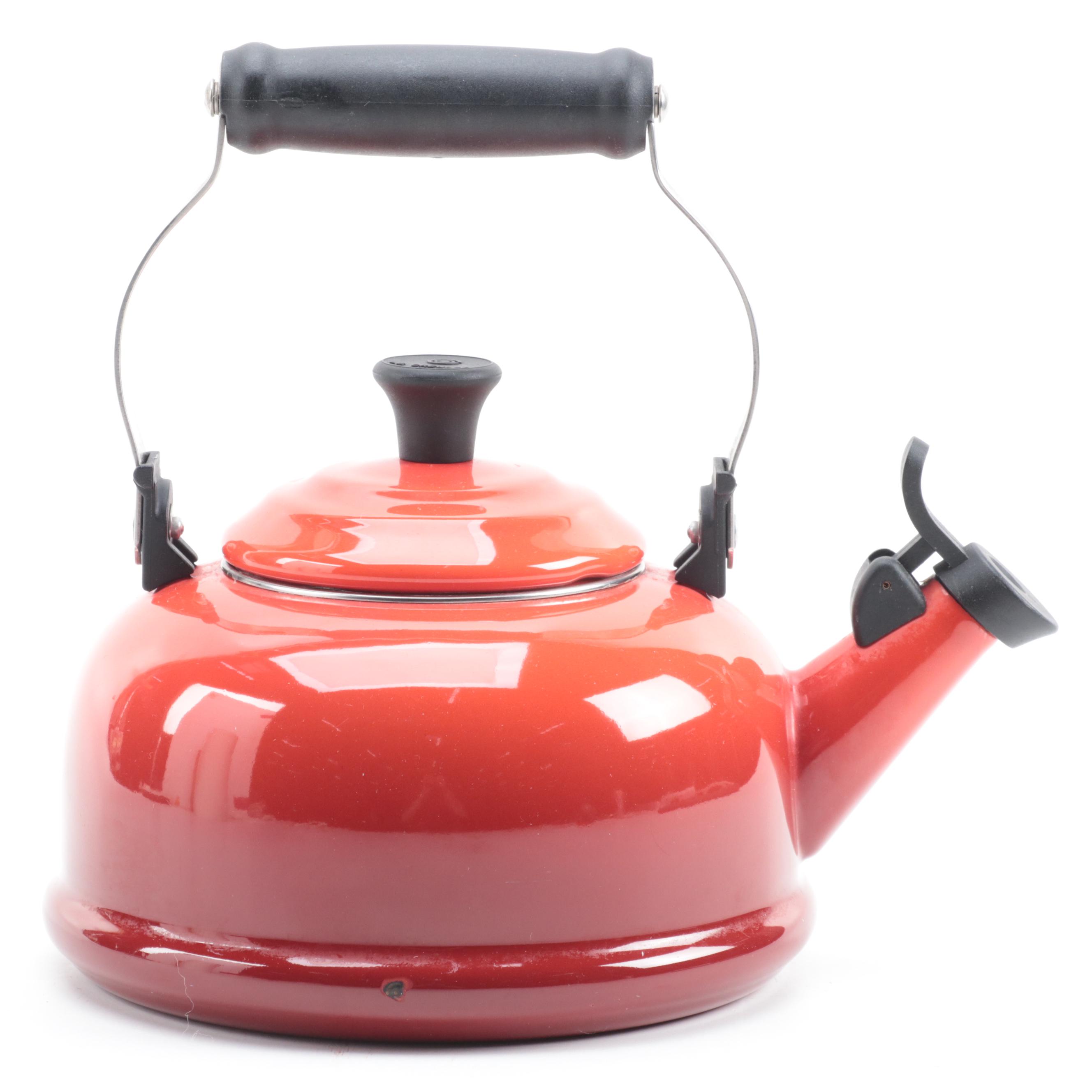 Le Creuset Red Enameled Kettle with Bakeware and Dutch Oven