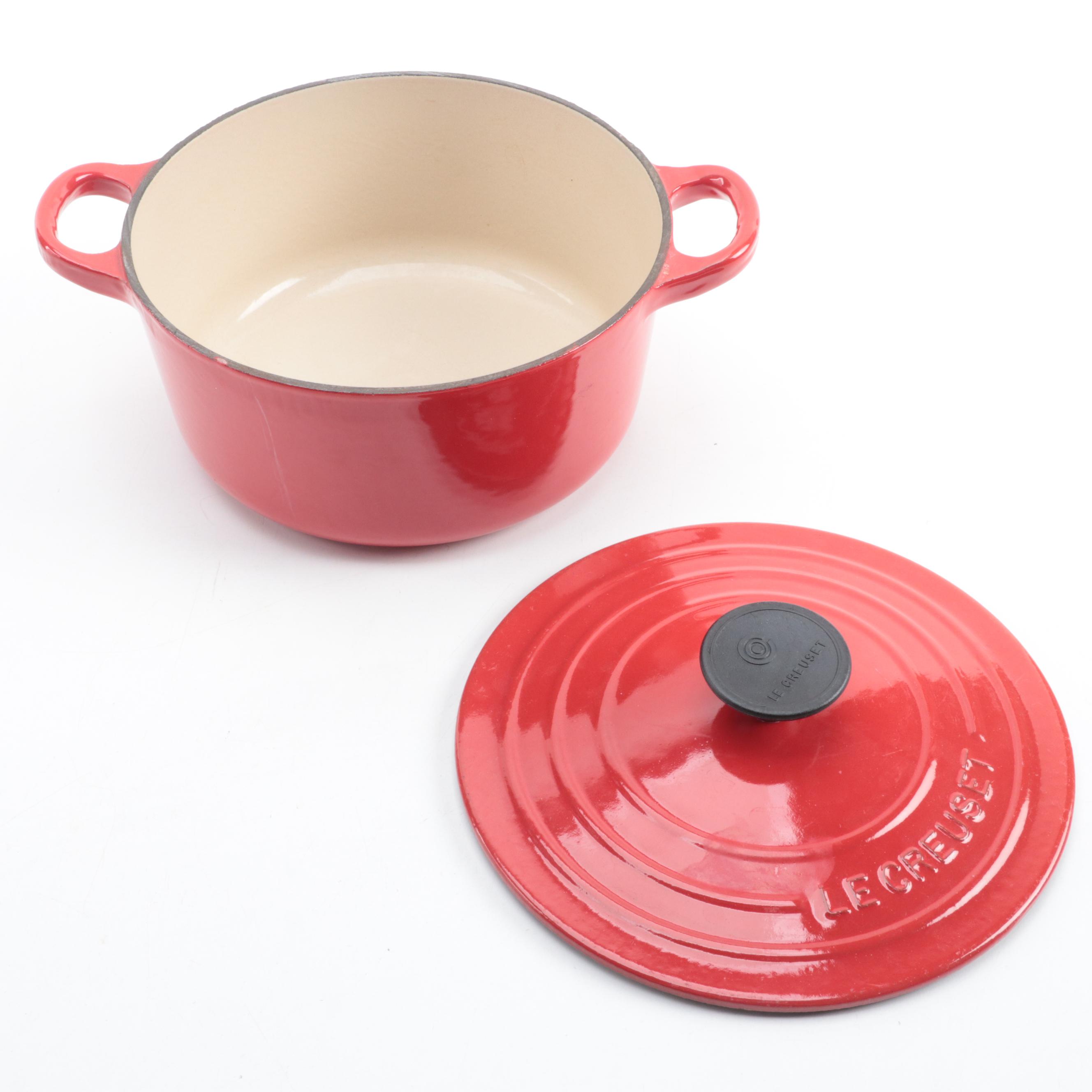 Le Creuset Red Enameled Kettle with Bakeware and Dutch Oven
