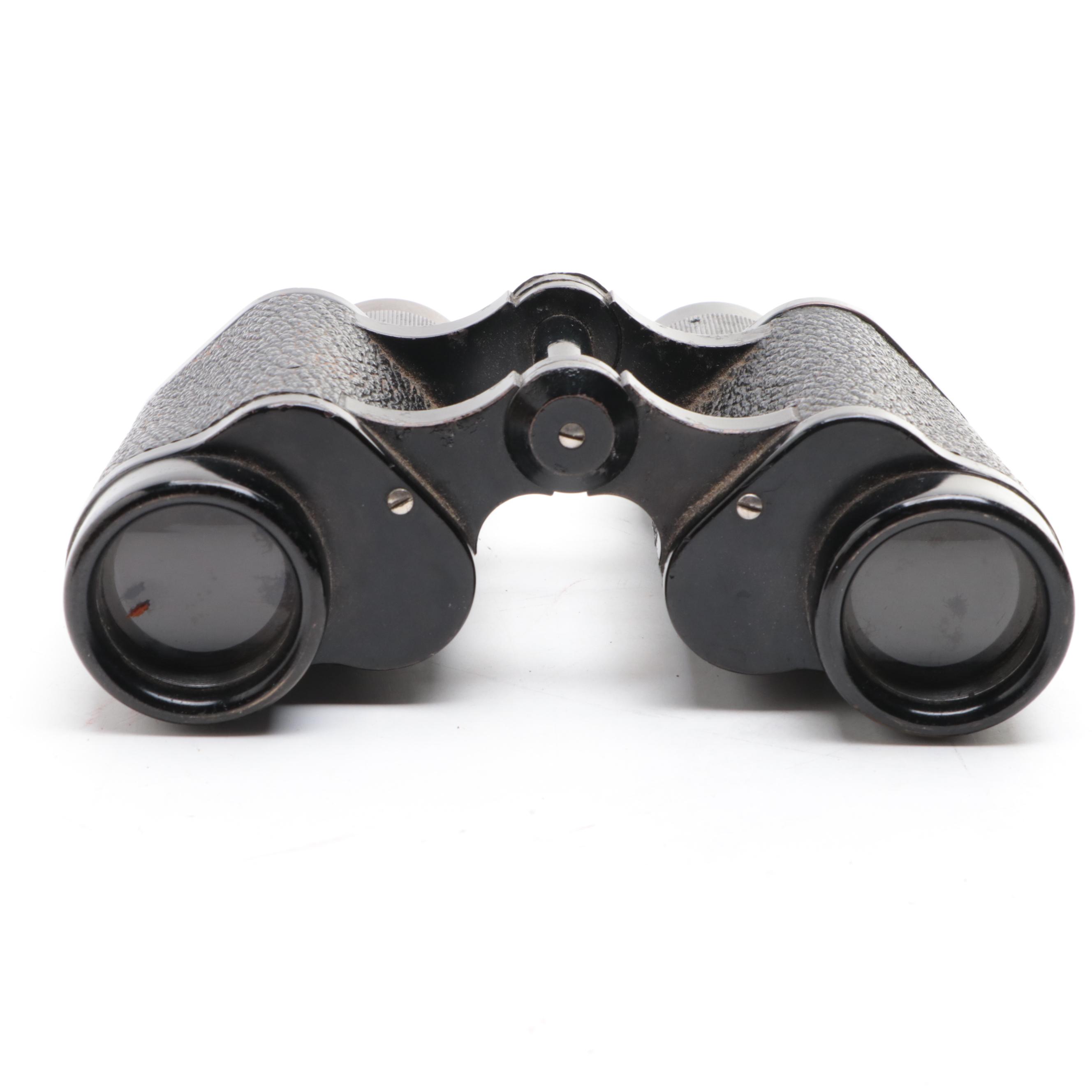 Colmont and Magna Binoculars with Leather Cases, Mid-20th Century