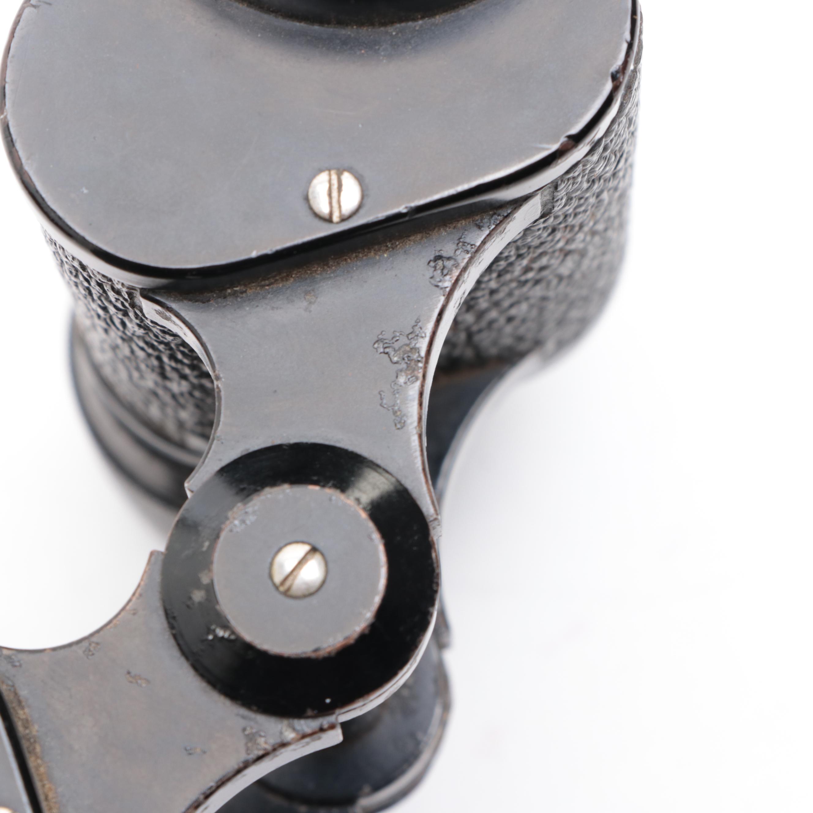 Colmont and Magna Binoculars with Leather Cases, Mid-20th Century