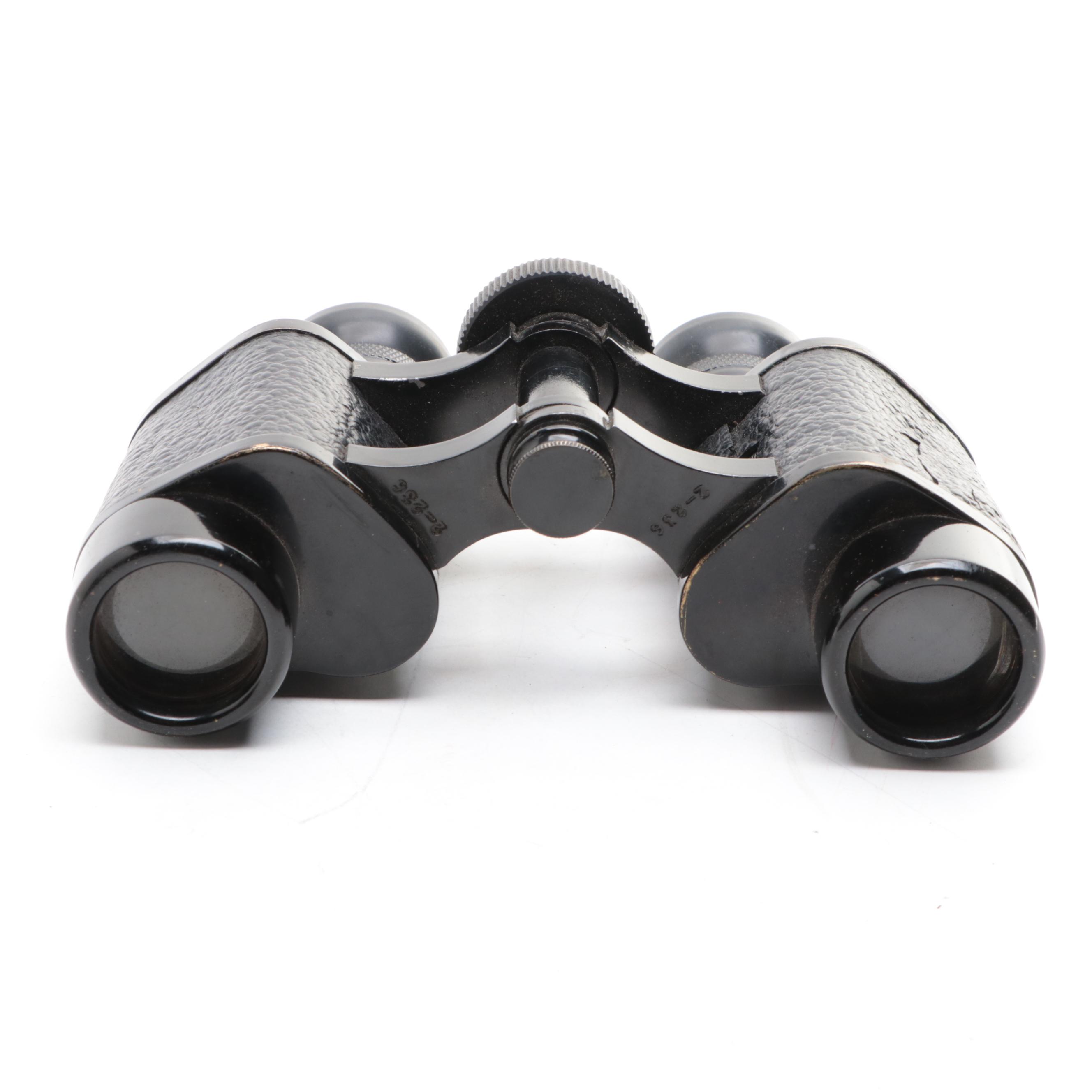 Colmont and Magna Binoculars with Leather Cases, Mid-20th Century