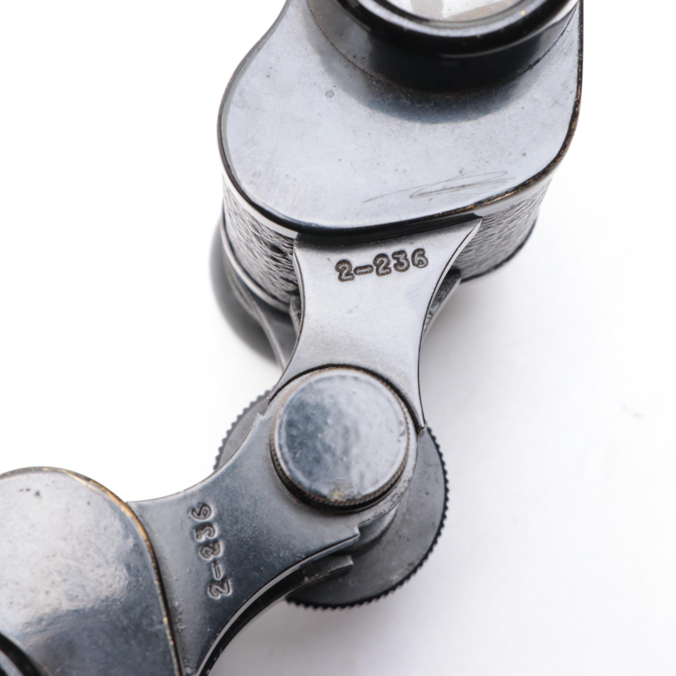 Colmont and Magna Binoculars with Leather Cases, Mid-20th Century