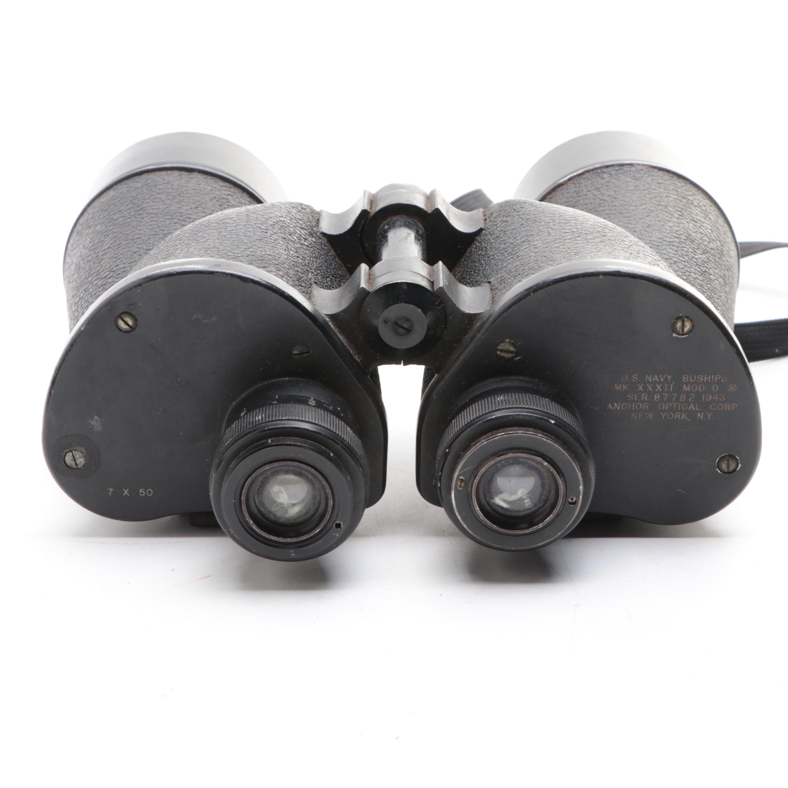 Anchor Optical, Wollensak with Other Binoculars and Spyglass, Mid-20th Century