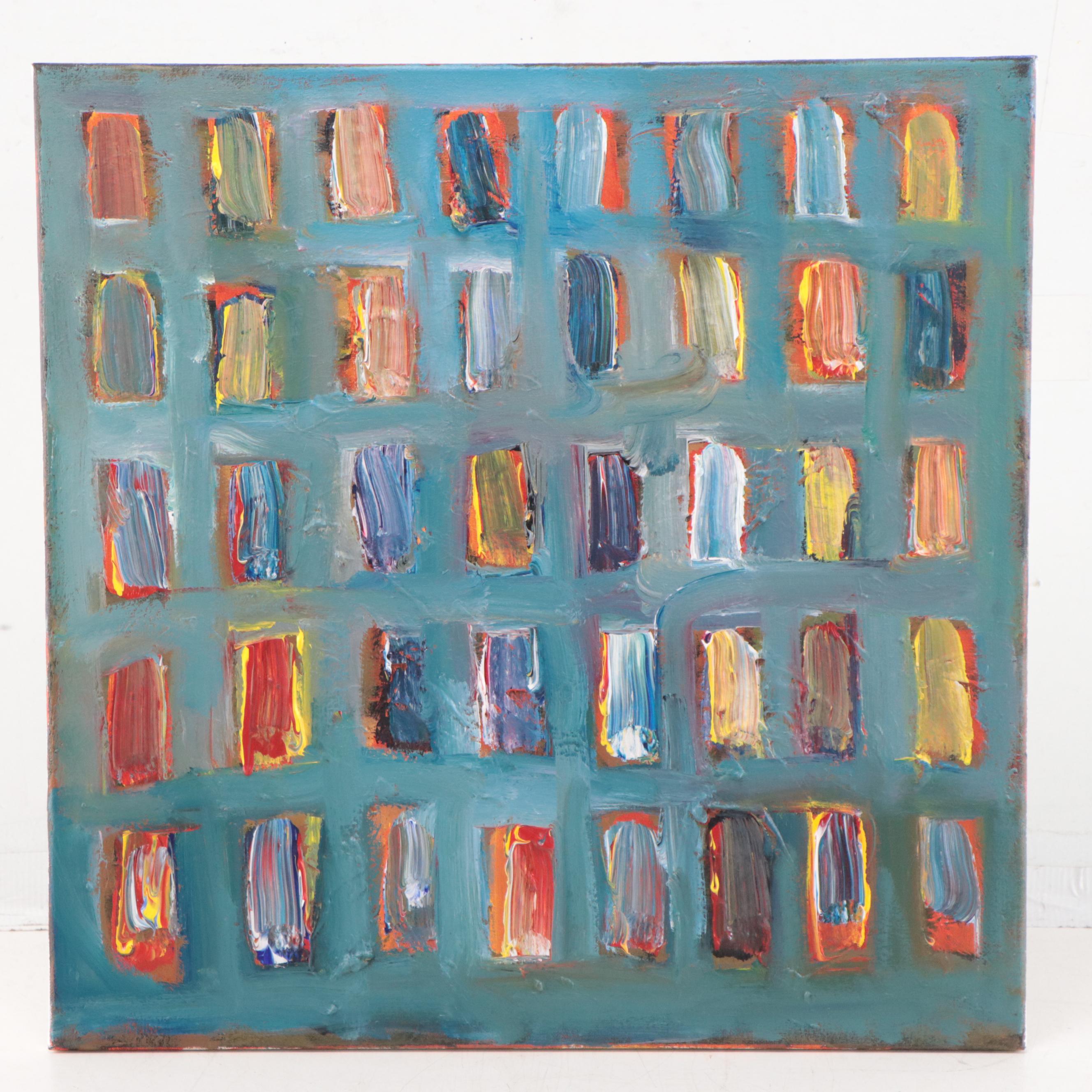 Leif Janek Abstract Acrylic Painting, 21st Century