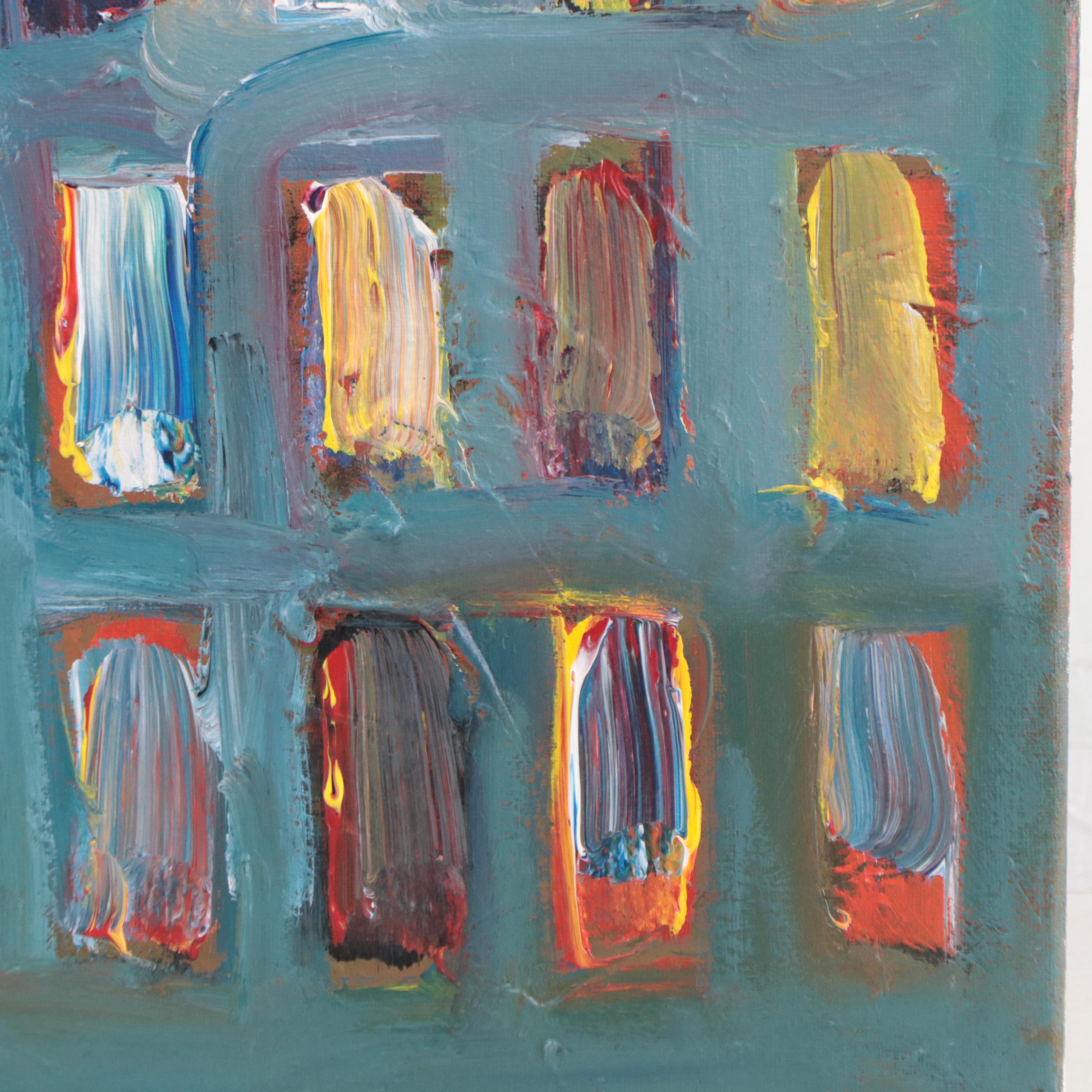 Leif Janek Abstract Acrylic Painting, 21st Century