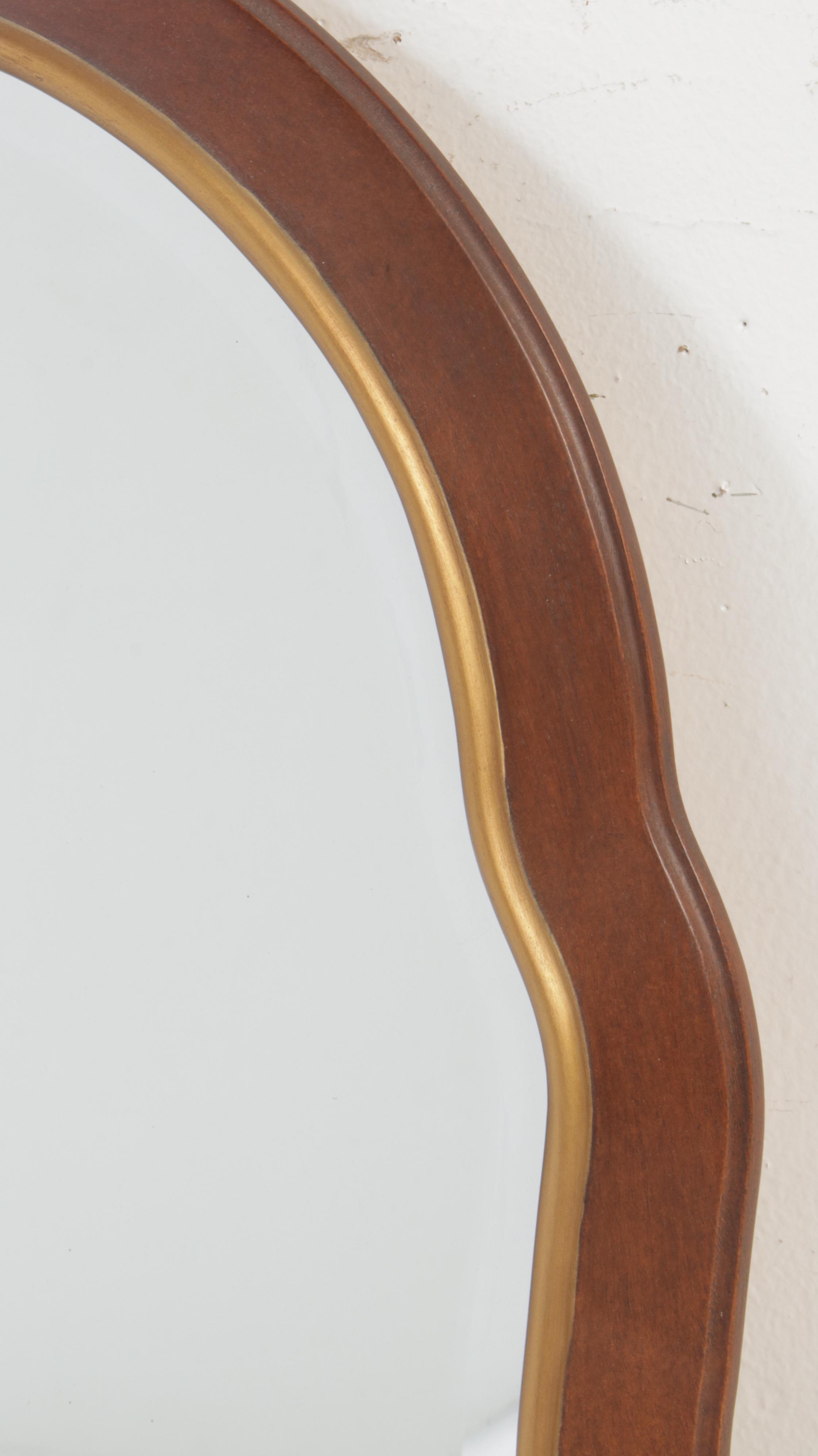 Pair of FB Decorative Arts Inc. Queen Anne Style Hardwood & Parcel-Gilt Mirrors