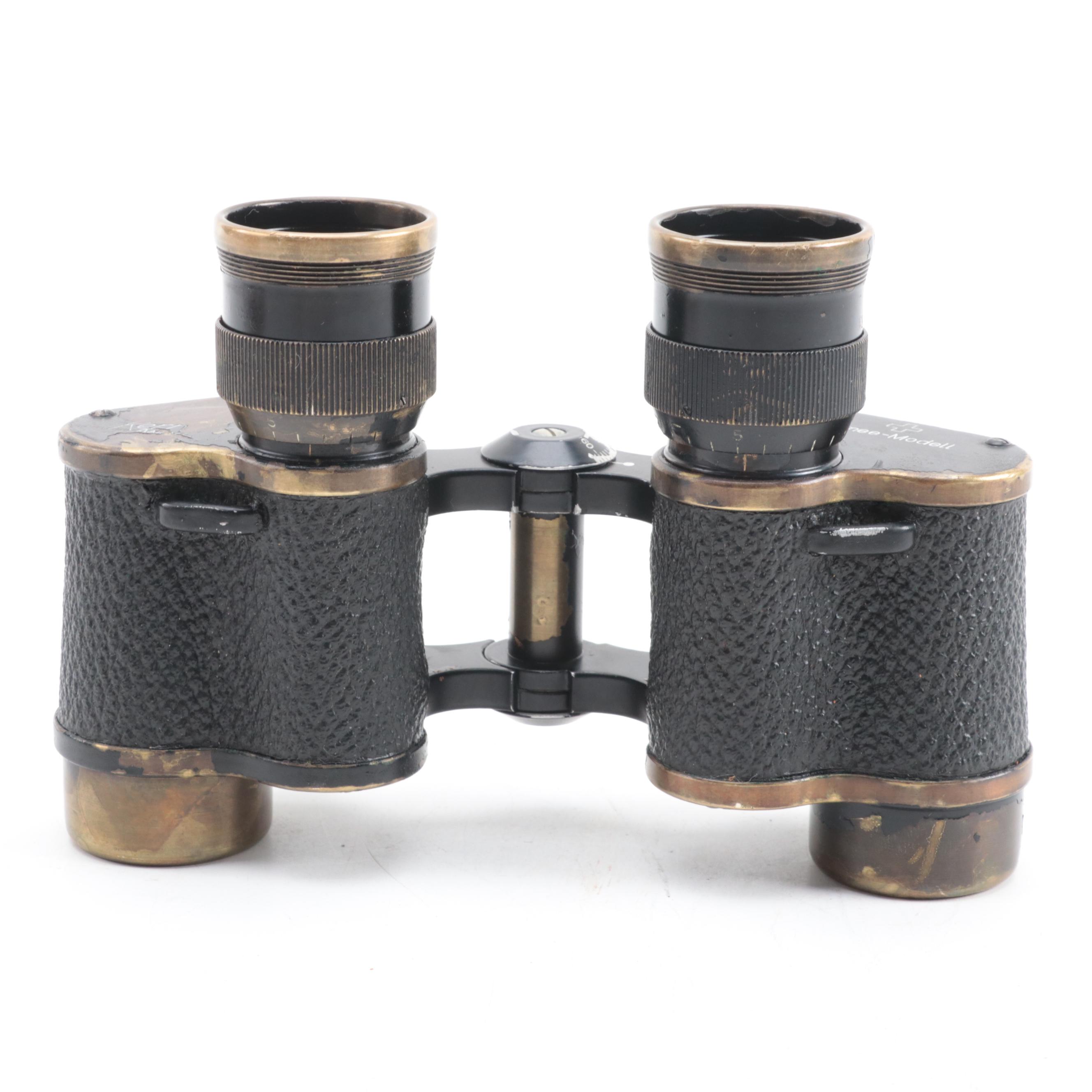 Kern Armee-Modell 6 x 24 Military Binoculars with Leather Case, 1943