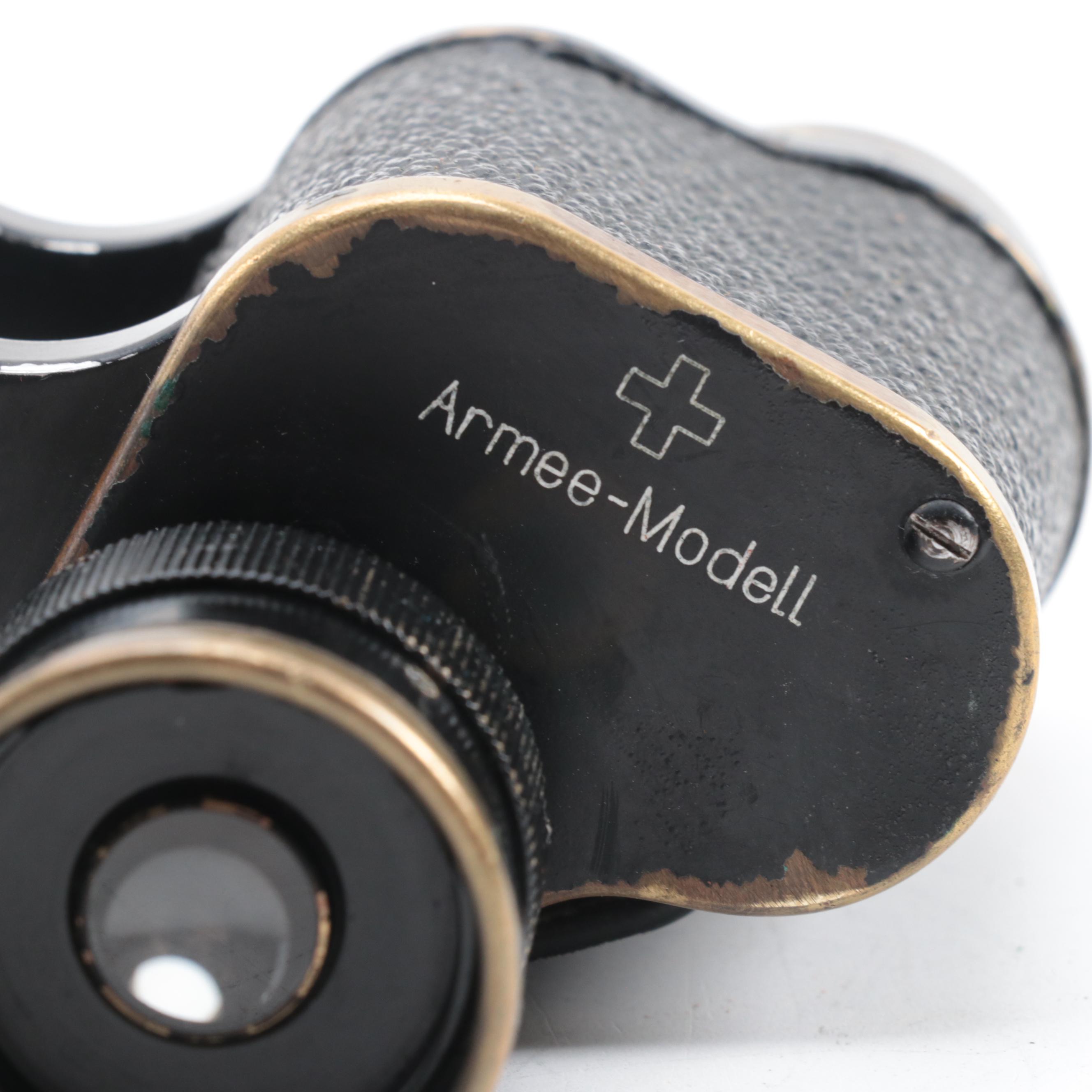 Kern Armee-Modell 6 x 24 Military Binoculars with Leather Case, 1943